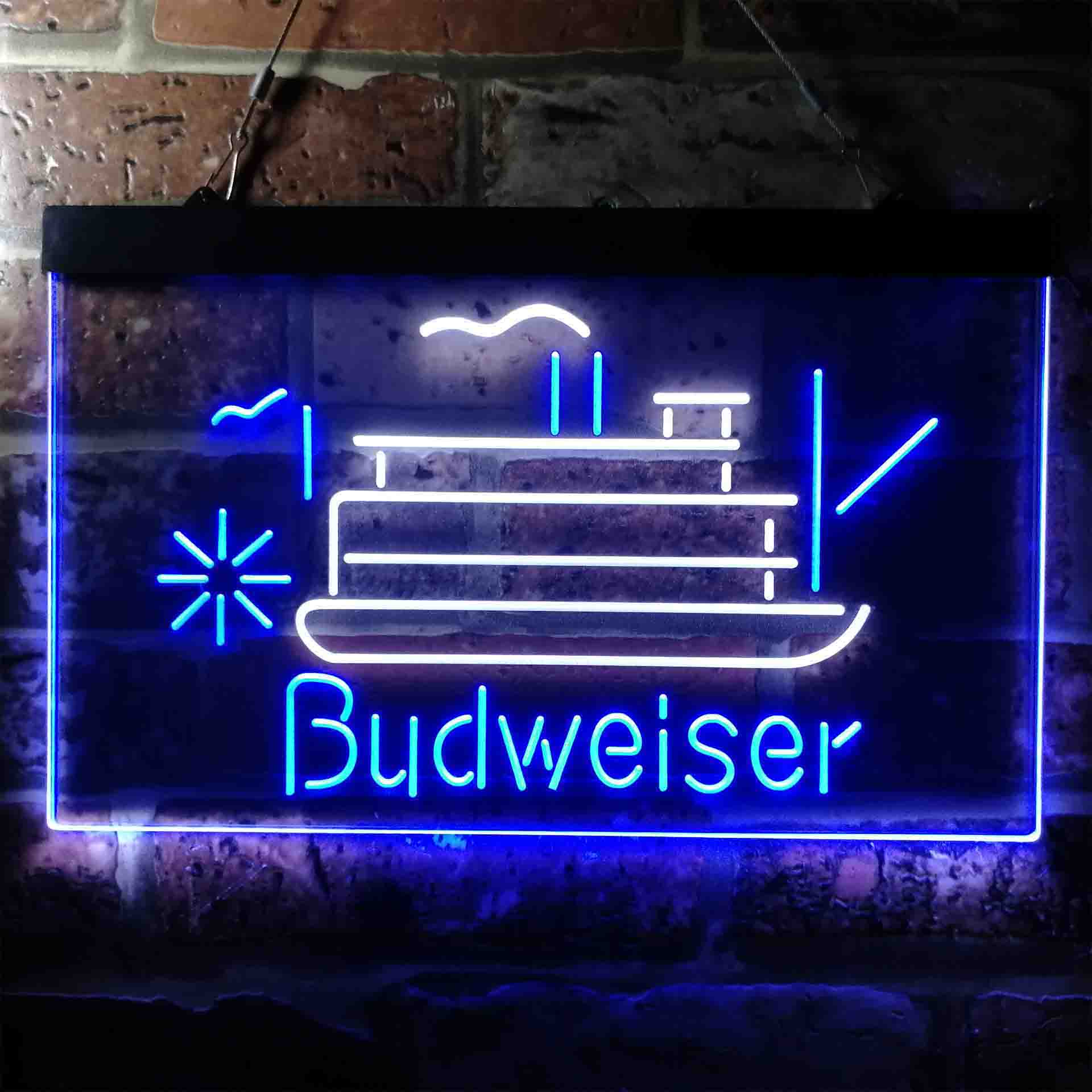 Budweiser Cruise Ship Boat Neon LED Sign