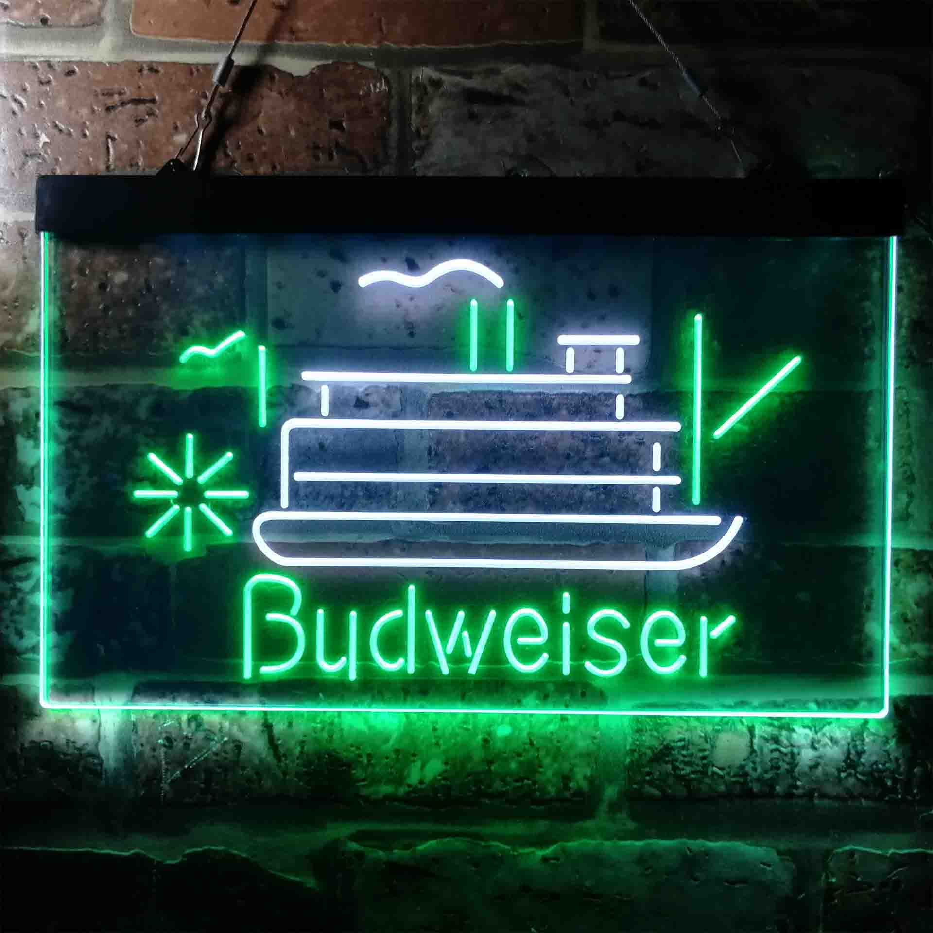 Budweiser Cruise Ship Boat Neon LED Sign