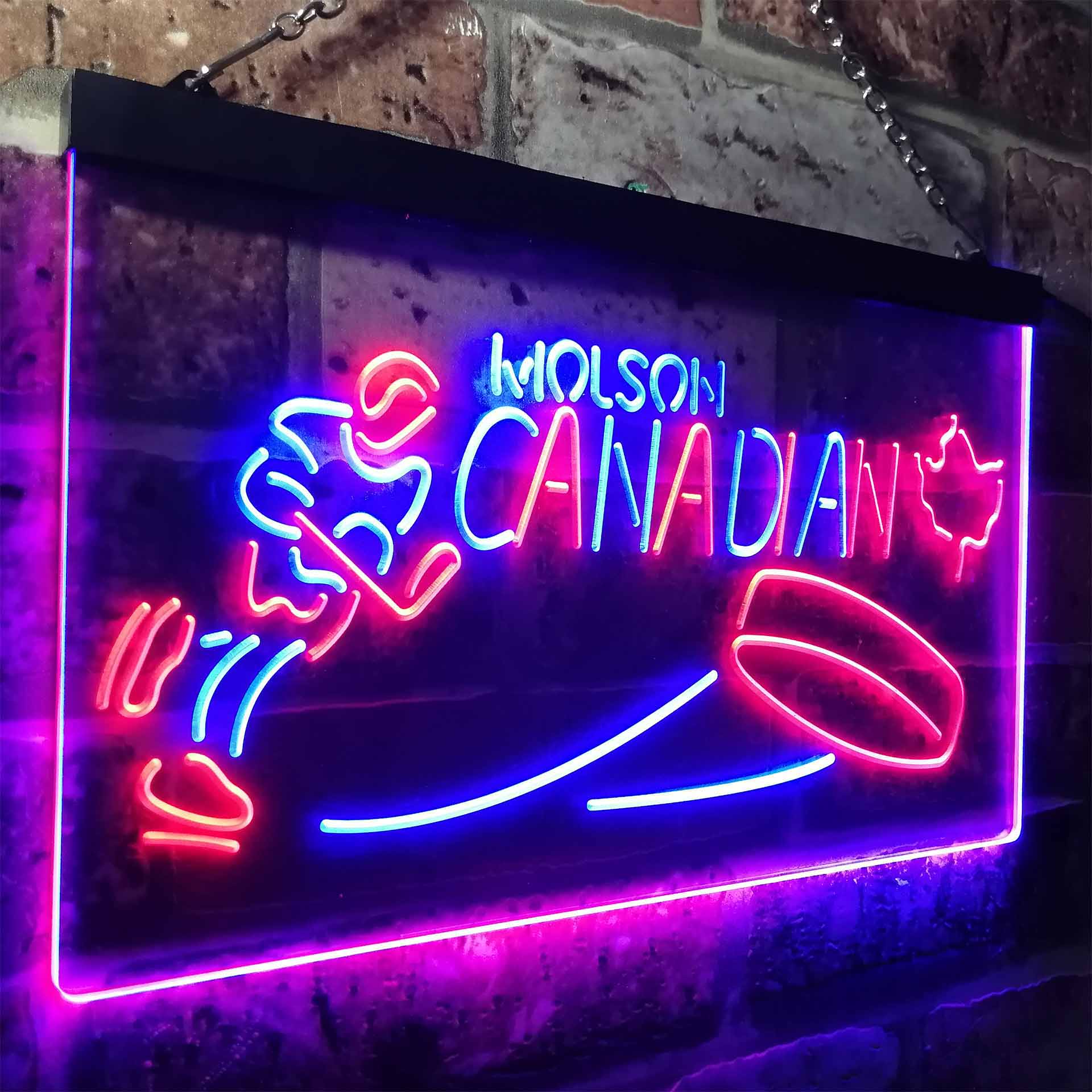 Molson Canadian Hockey Neon LED Sign