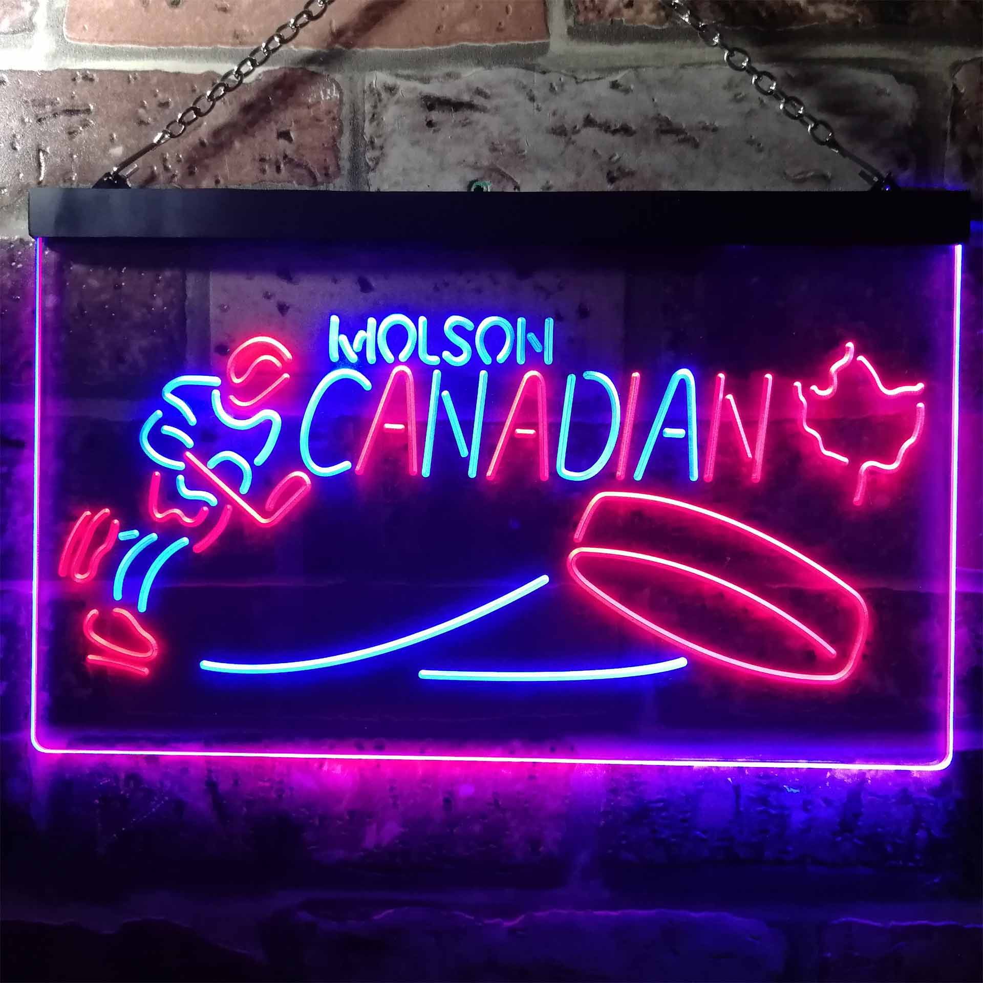 Molson Canadian Hockey Neon LED Sign