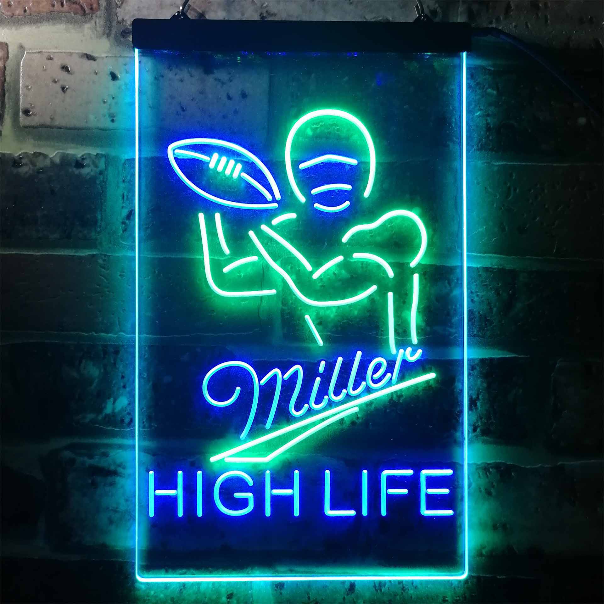 Miller Lite High Life Football Neon LED Sign