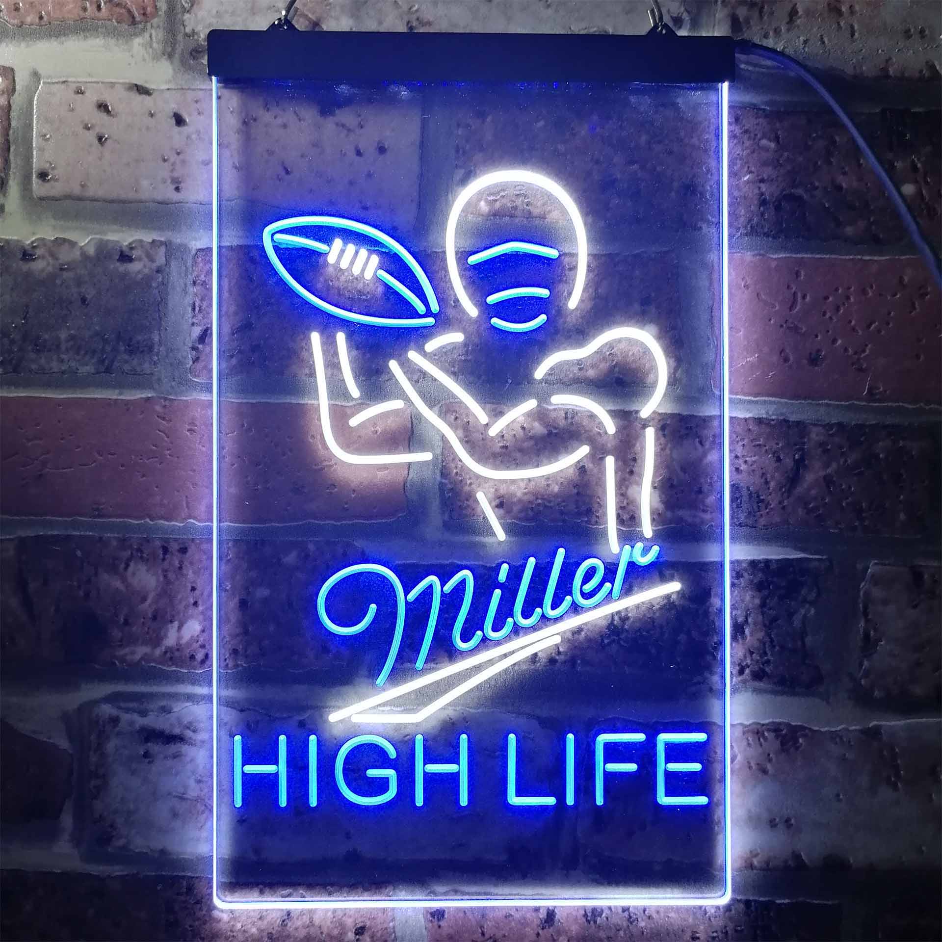 Miller Lite High Life Football Neon LED Sign