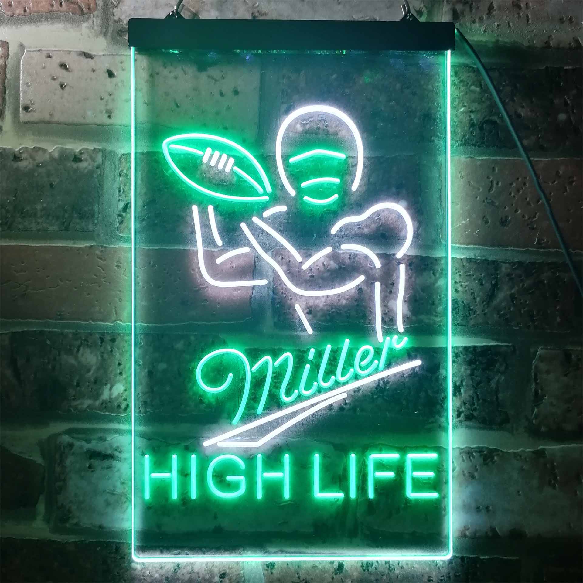 Miller Lite High Life Football Neon LED Sign