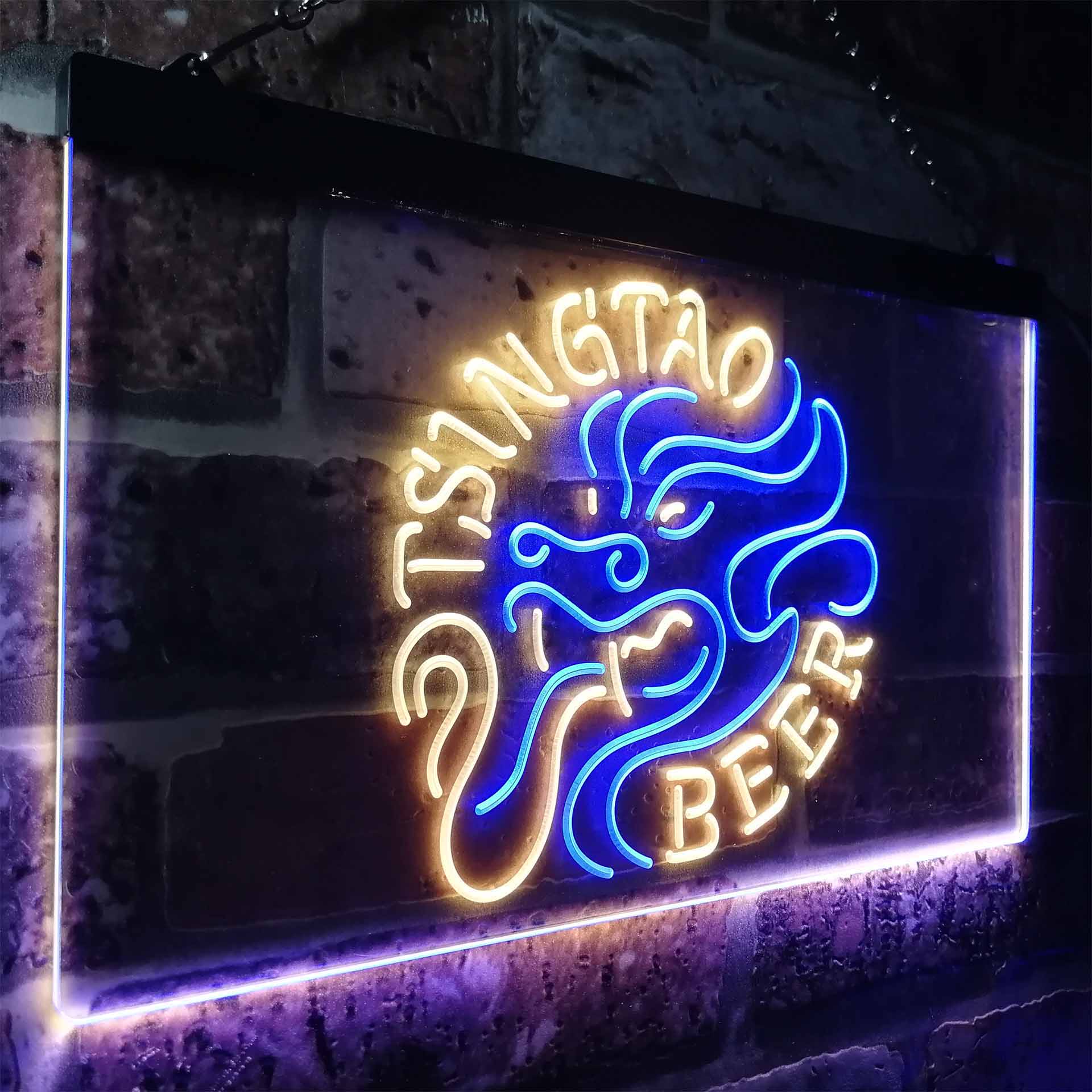 Tsingtao Beer Dragon Man Cave Neon LED Sign