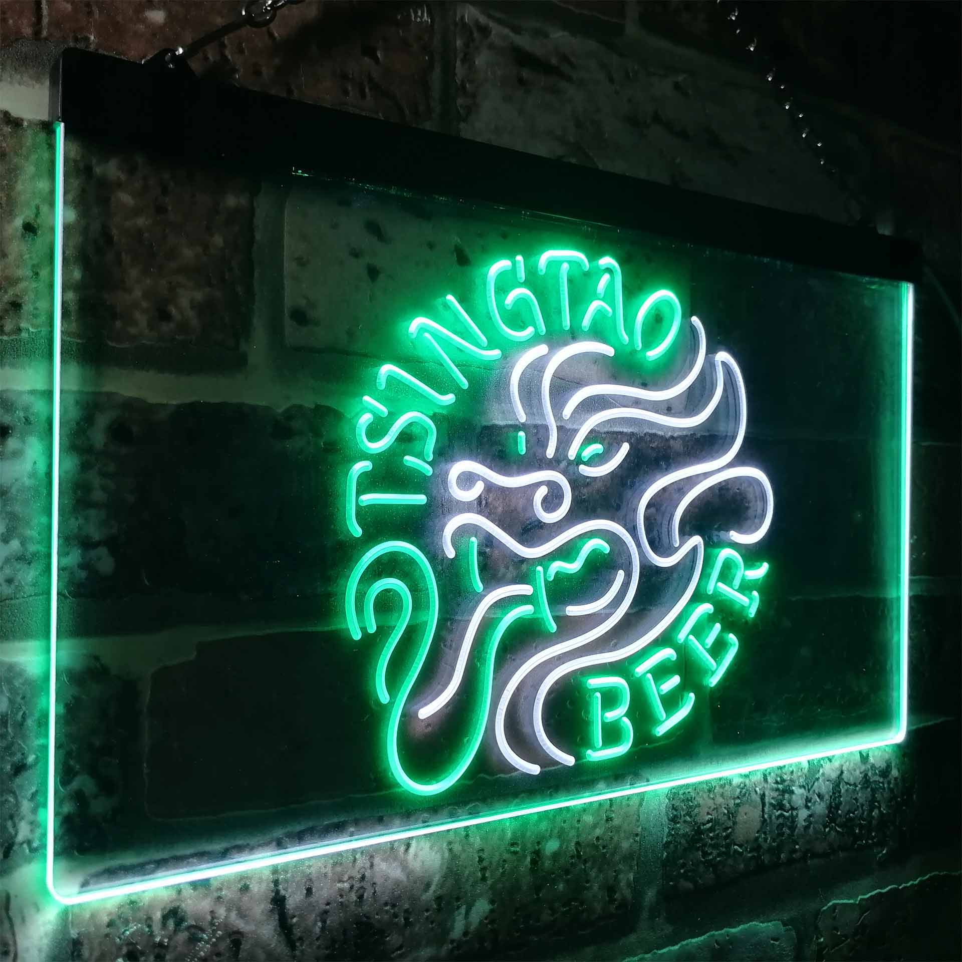Tsingtao Beer Dragon Man Cave Neon LED Sign