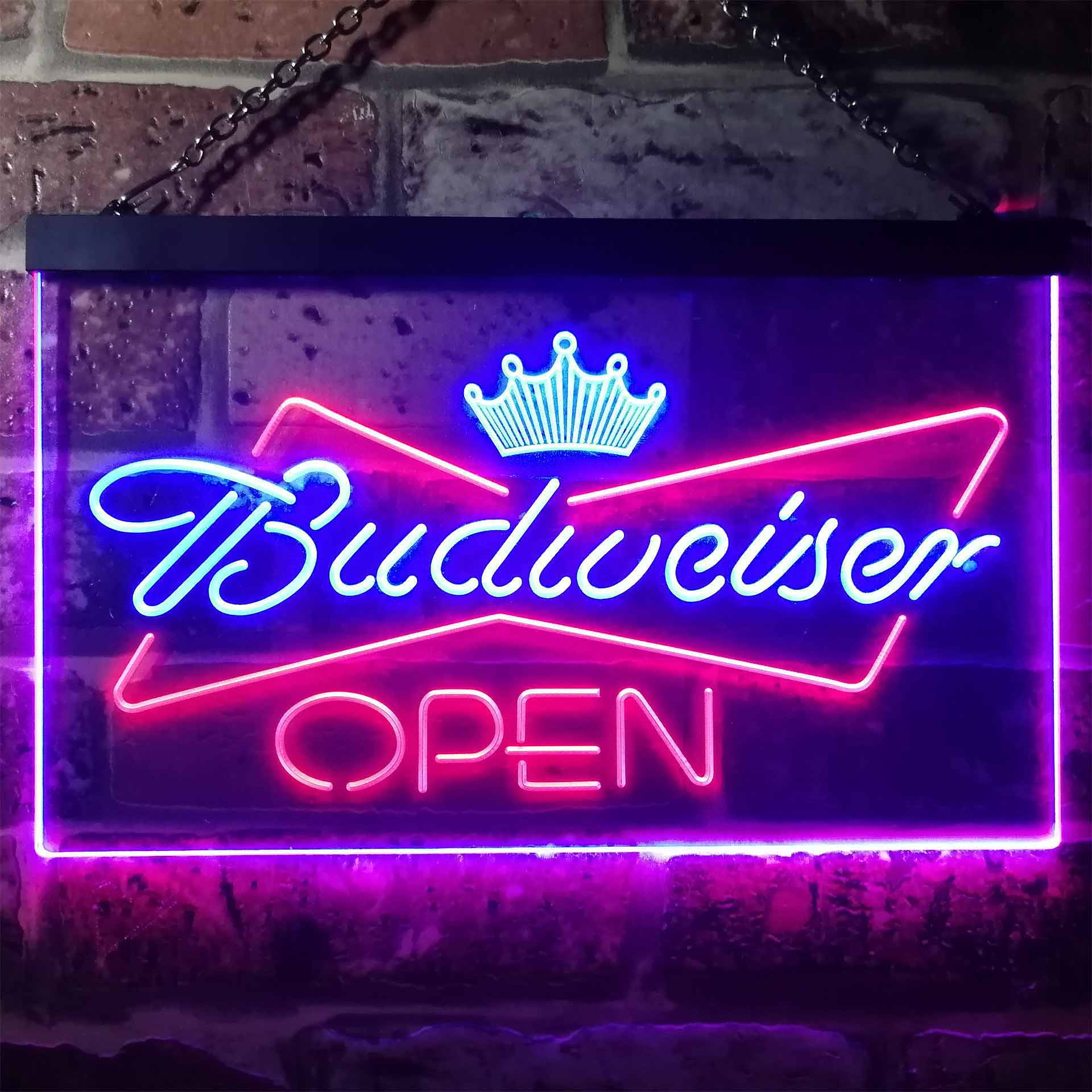 Budweiser Open Home Bar Neon LED Sign