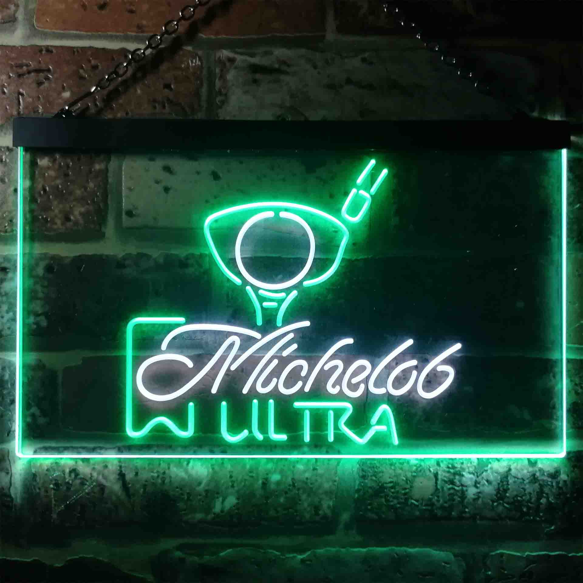 Michelob Ultra Golf Ball Neon LED Sign