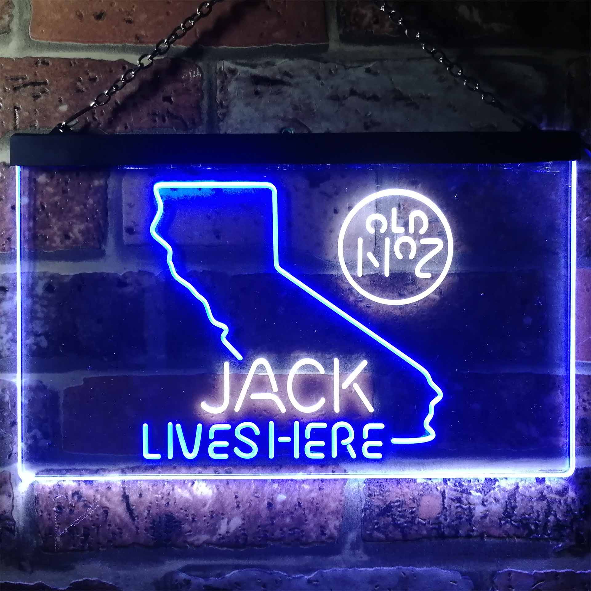 California Jack Lives Here Man Cave Led Neon Light Decoration Gifts Neon LED Sign