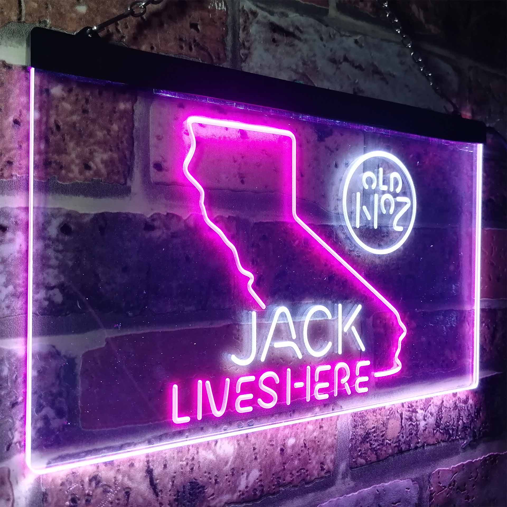 California Jack Lives Here Man Cave Led Neon Light Decoration Gifts Neon LED Sign