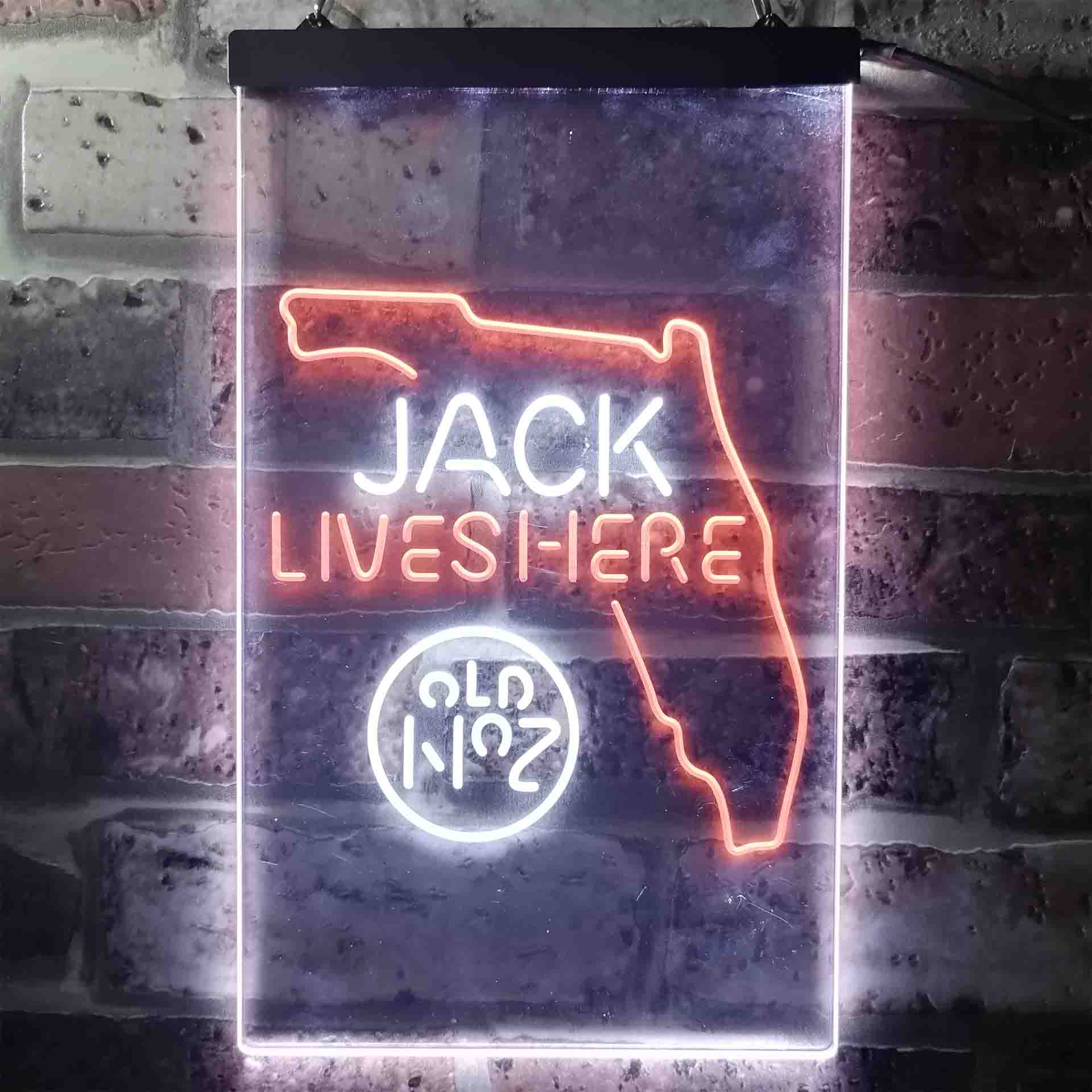 Florida Jack Lives Here Neon LED Sign