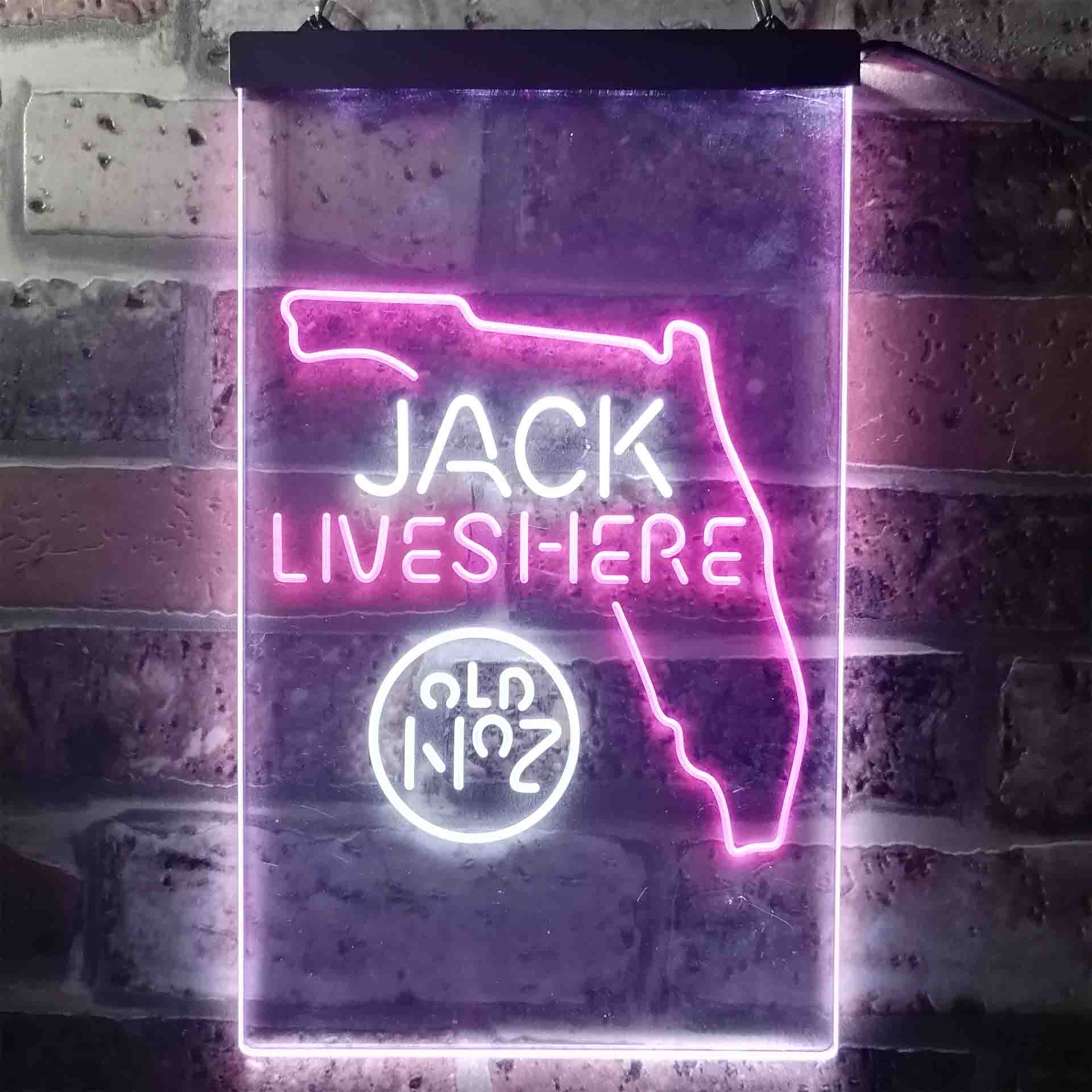 Florida Jack Lives Here Neon LED Sign