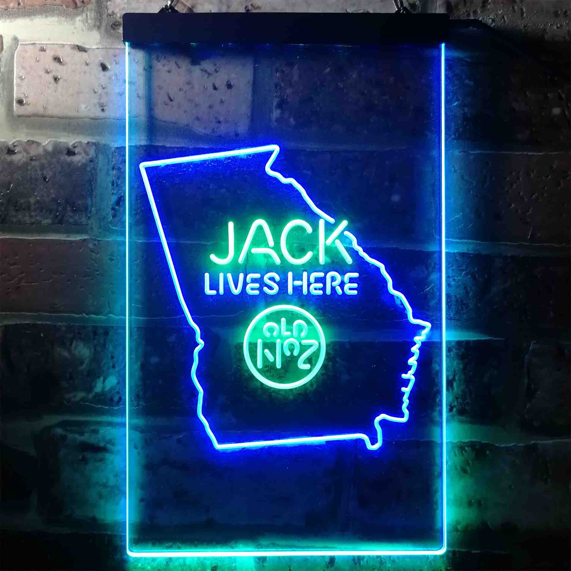 Georgia Jack Lives Here Neon LED Sign