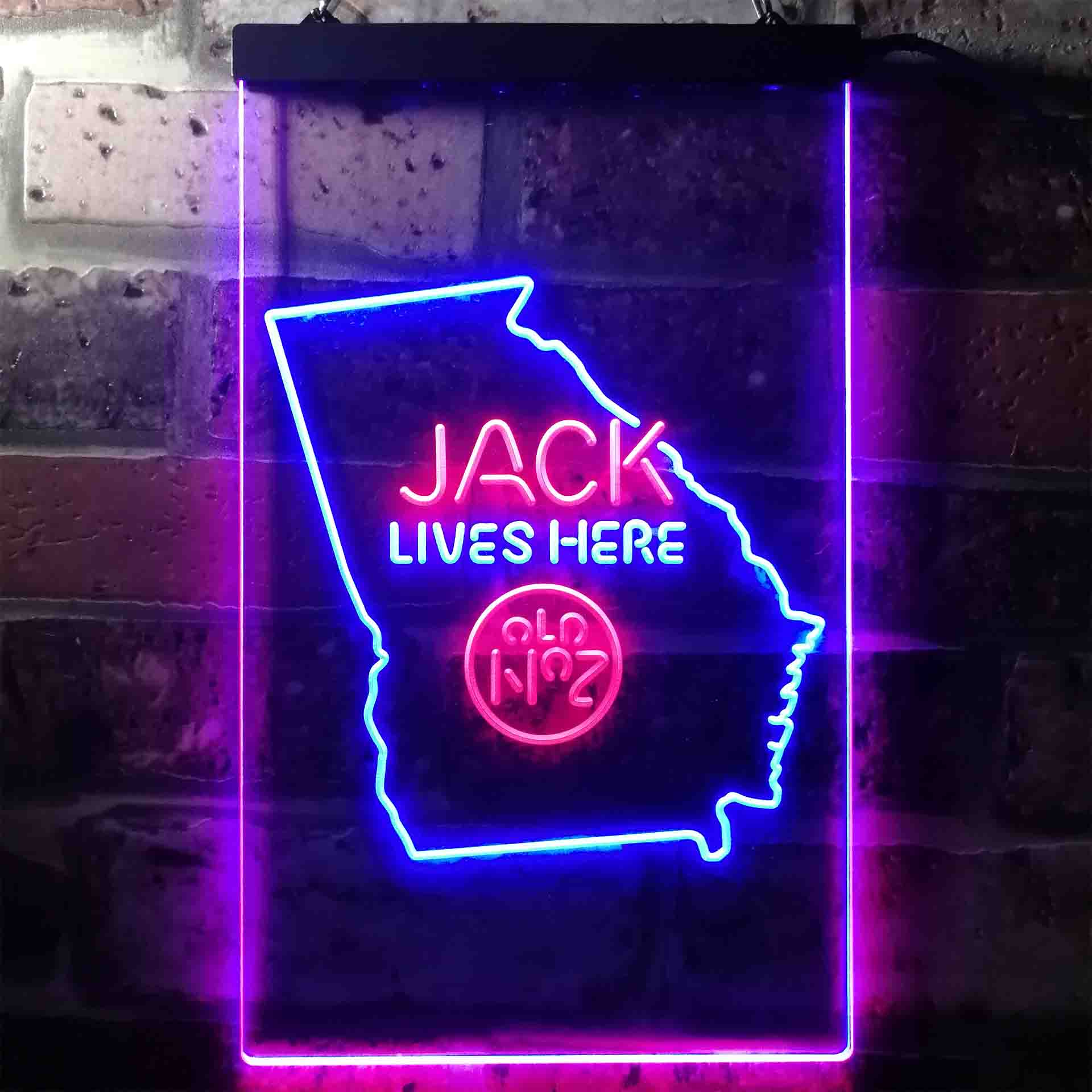 Georgia Jack Lives Here Neon LED Sign