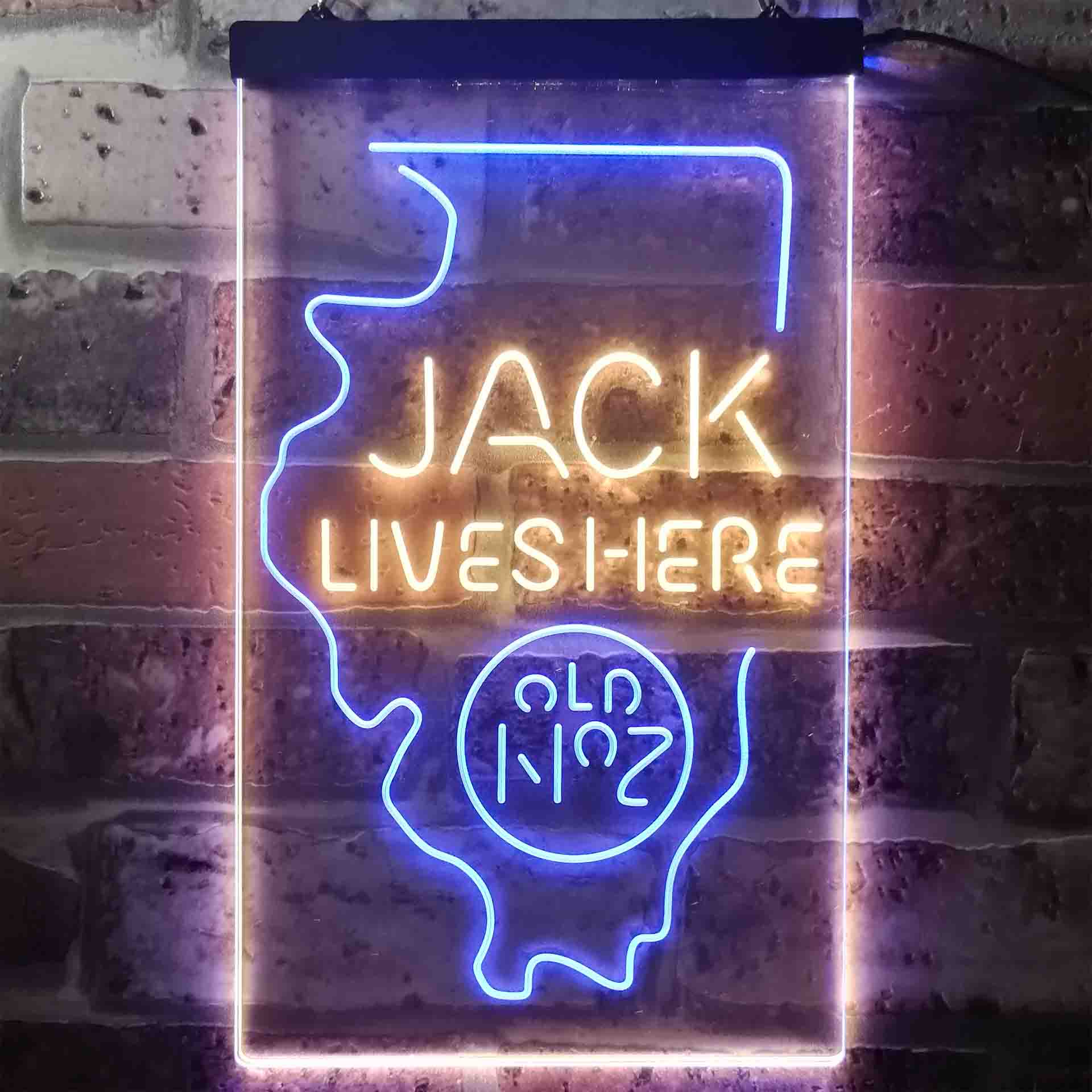 Illinois Jack Lives Here Neon LED Sign