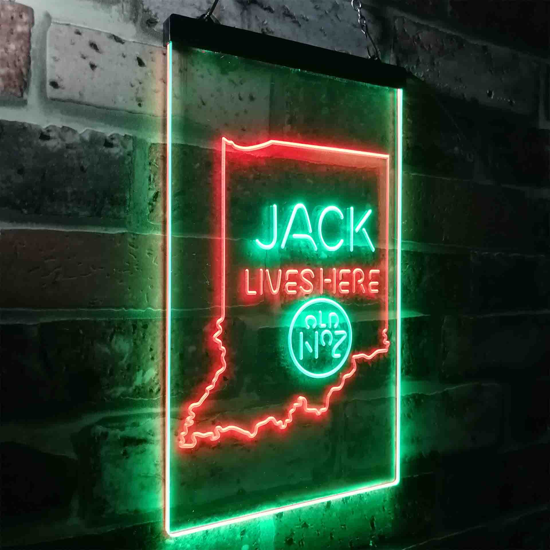 Indiana Jack Lives Here Neon LED Sign