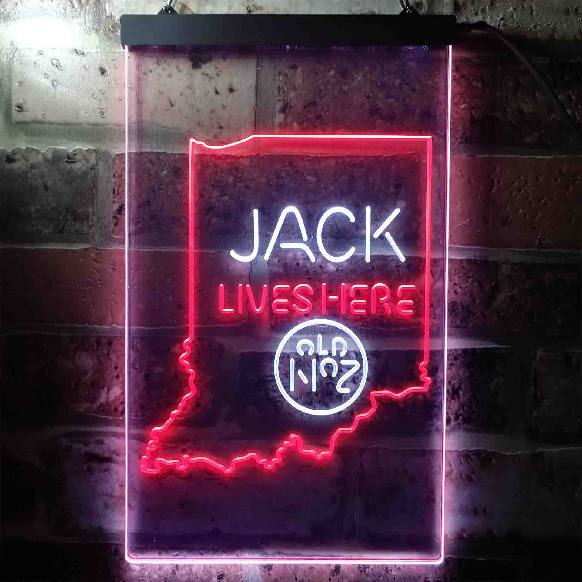 Indiana Jack Lives Here Neon LED Sign