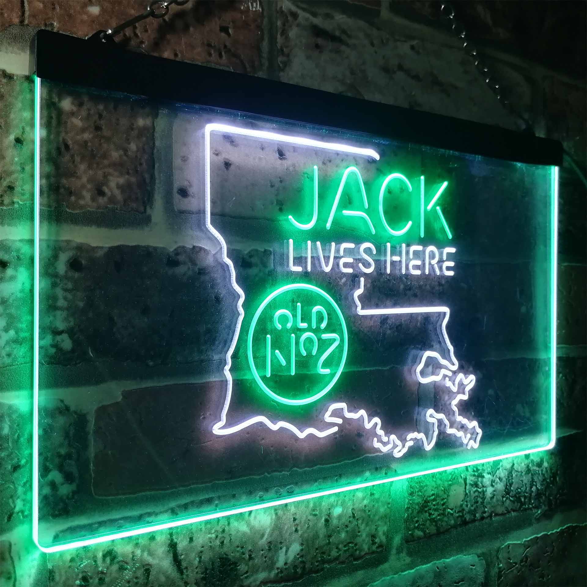 Louisiana Jack Lives Here Neon LED Sign