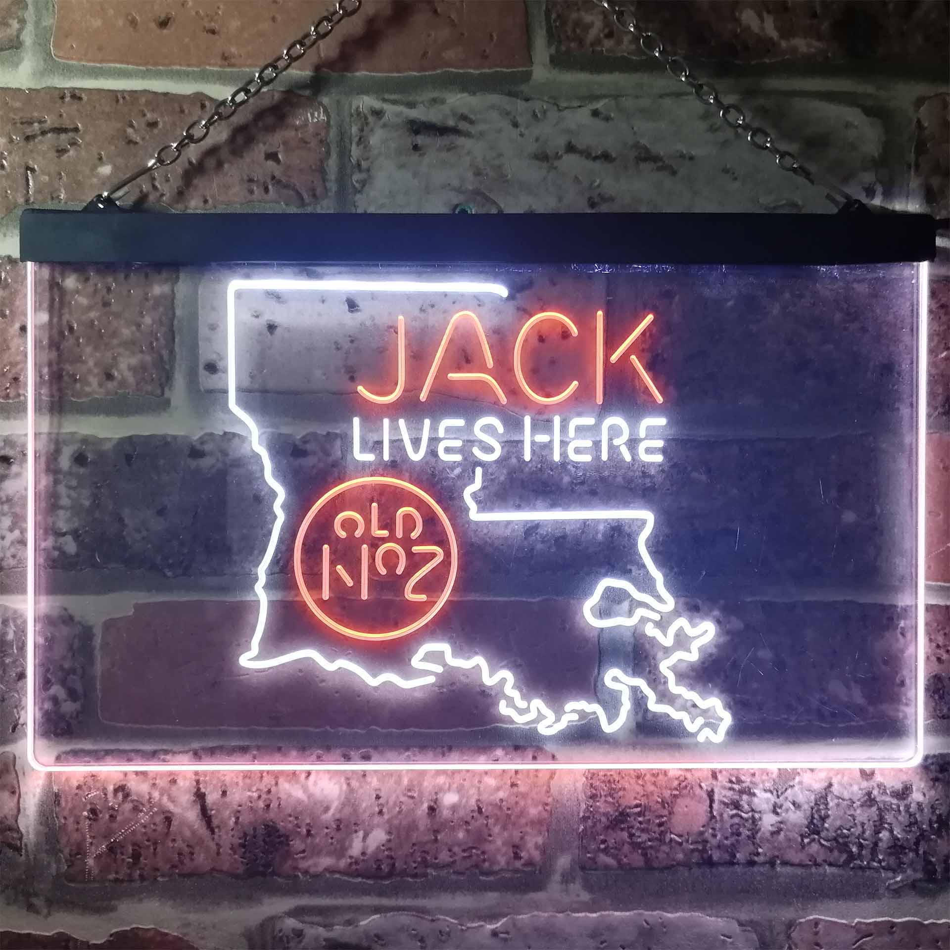 Louisiana Jack Lives Here Neon LED Sign