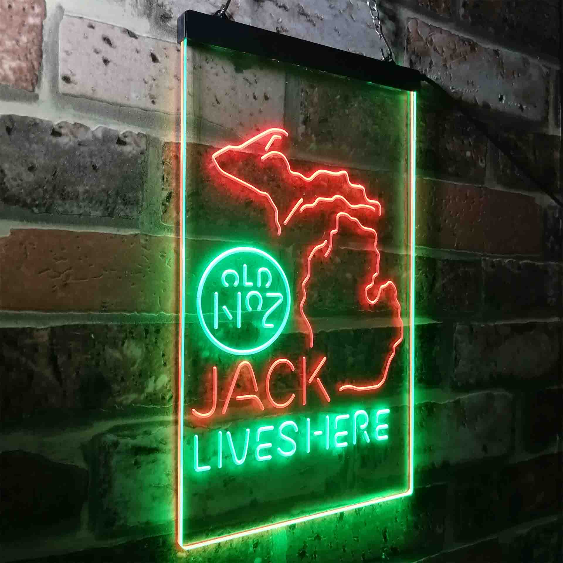 Michigan Jack Lives Here Neon Sign - LED LAB CAVE