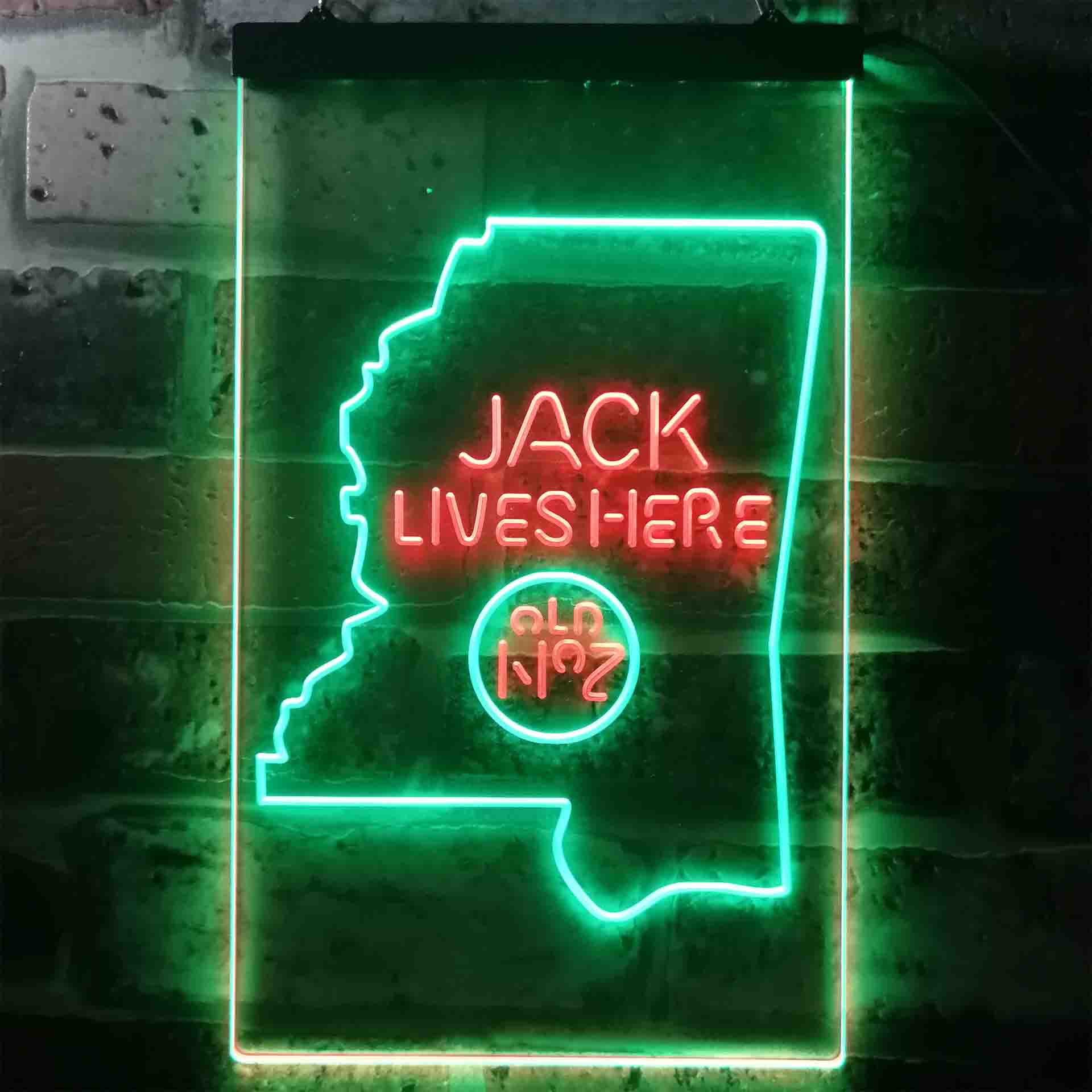 Mississippi Jack Lives Here Neon LED Sign