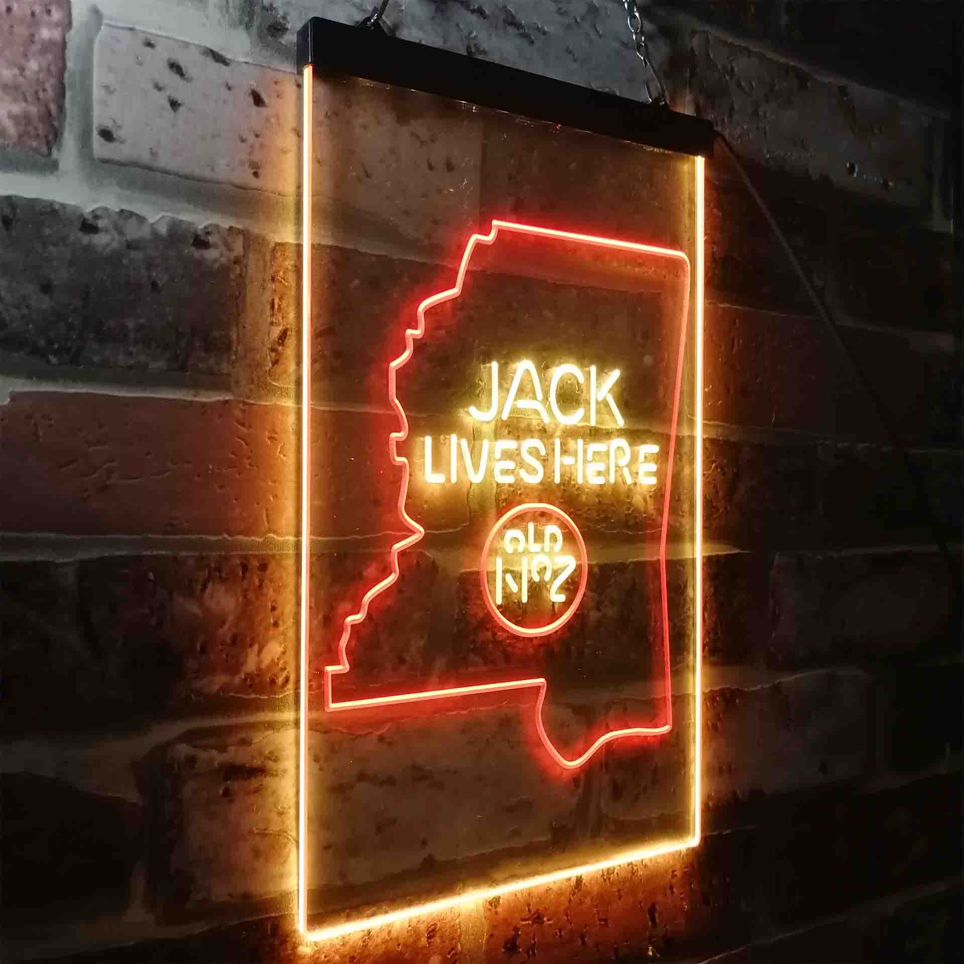 Mississippi Jack Lives Here Neon LED Sign