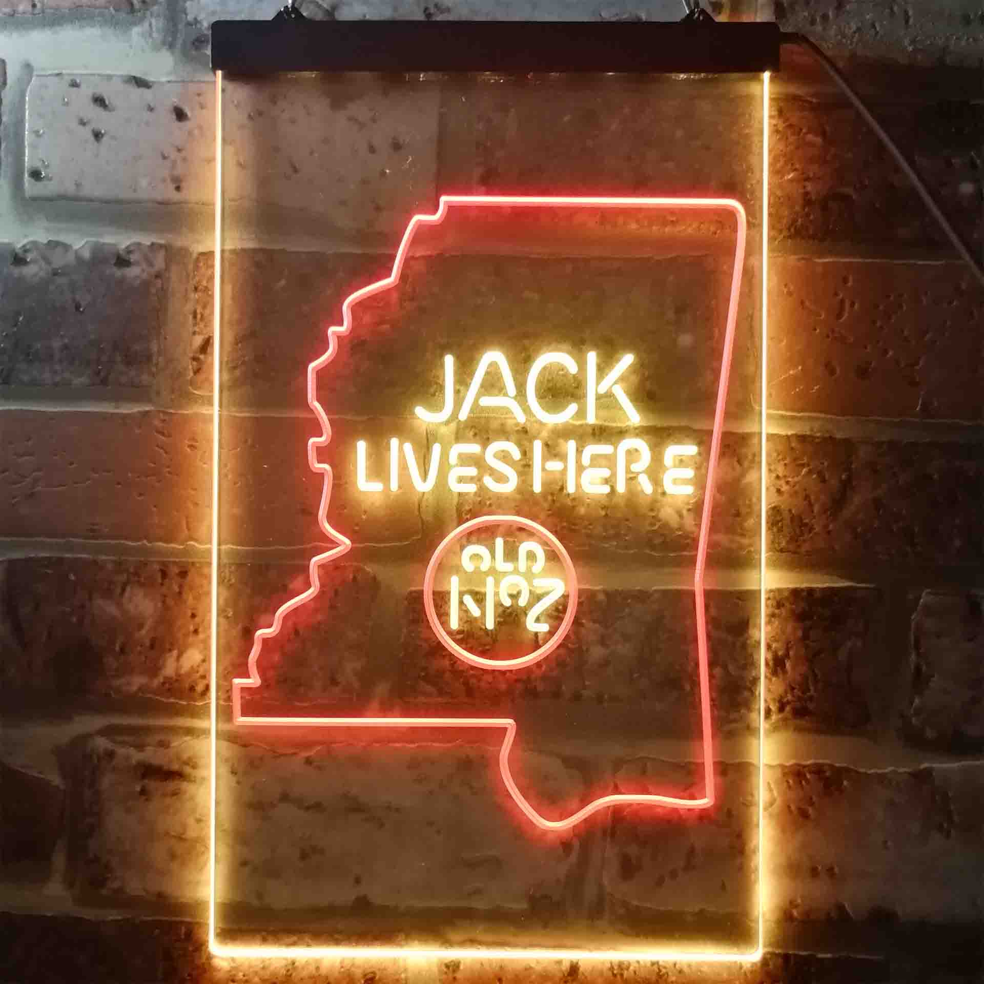 Mississippi Jack Lives Here Neon LED Sign