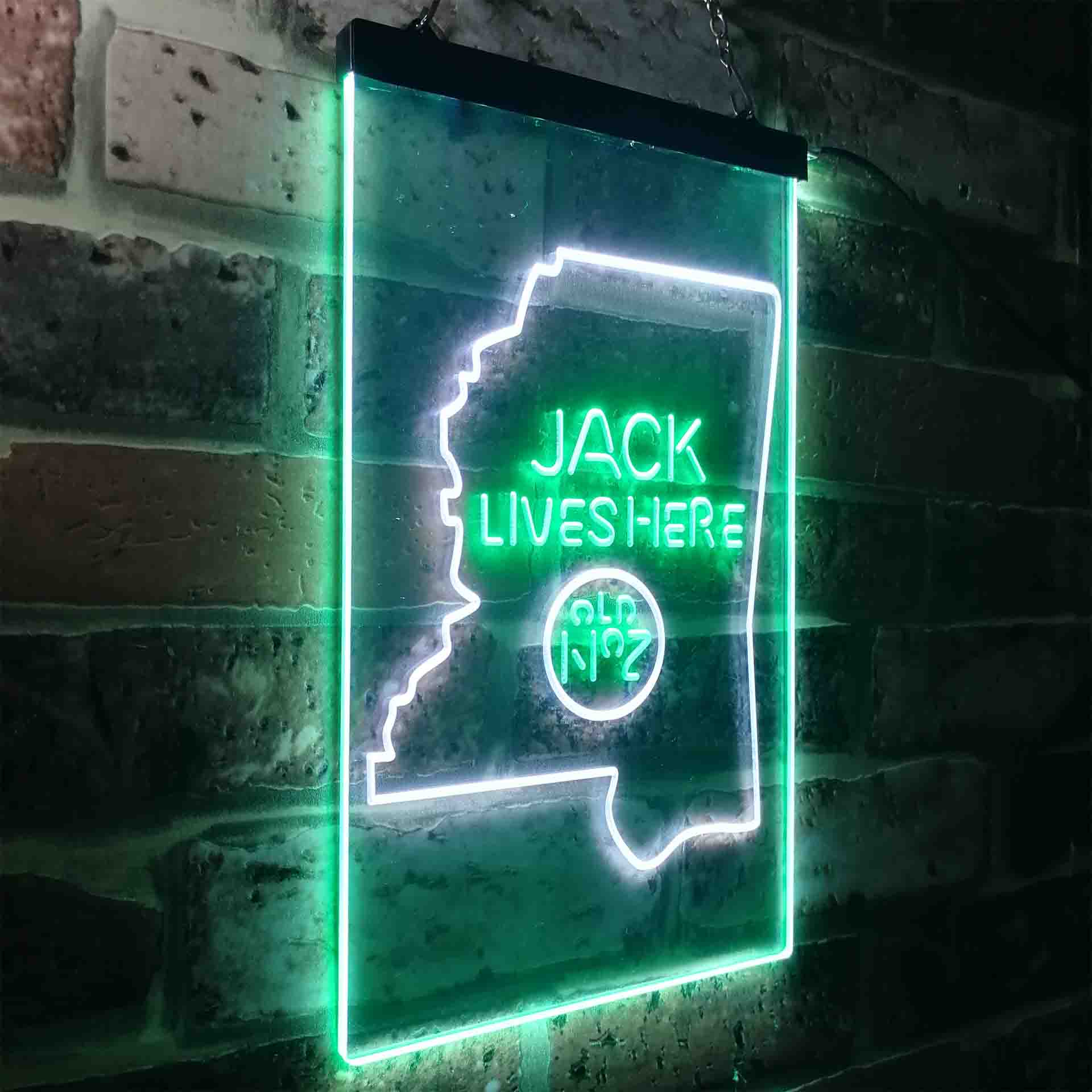 Mississippi Jack Lives Here Neon LED Sign