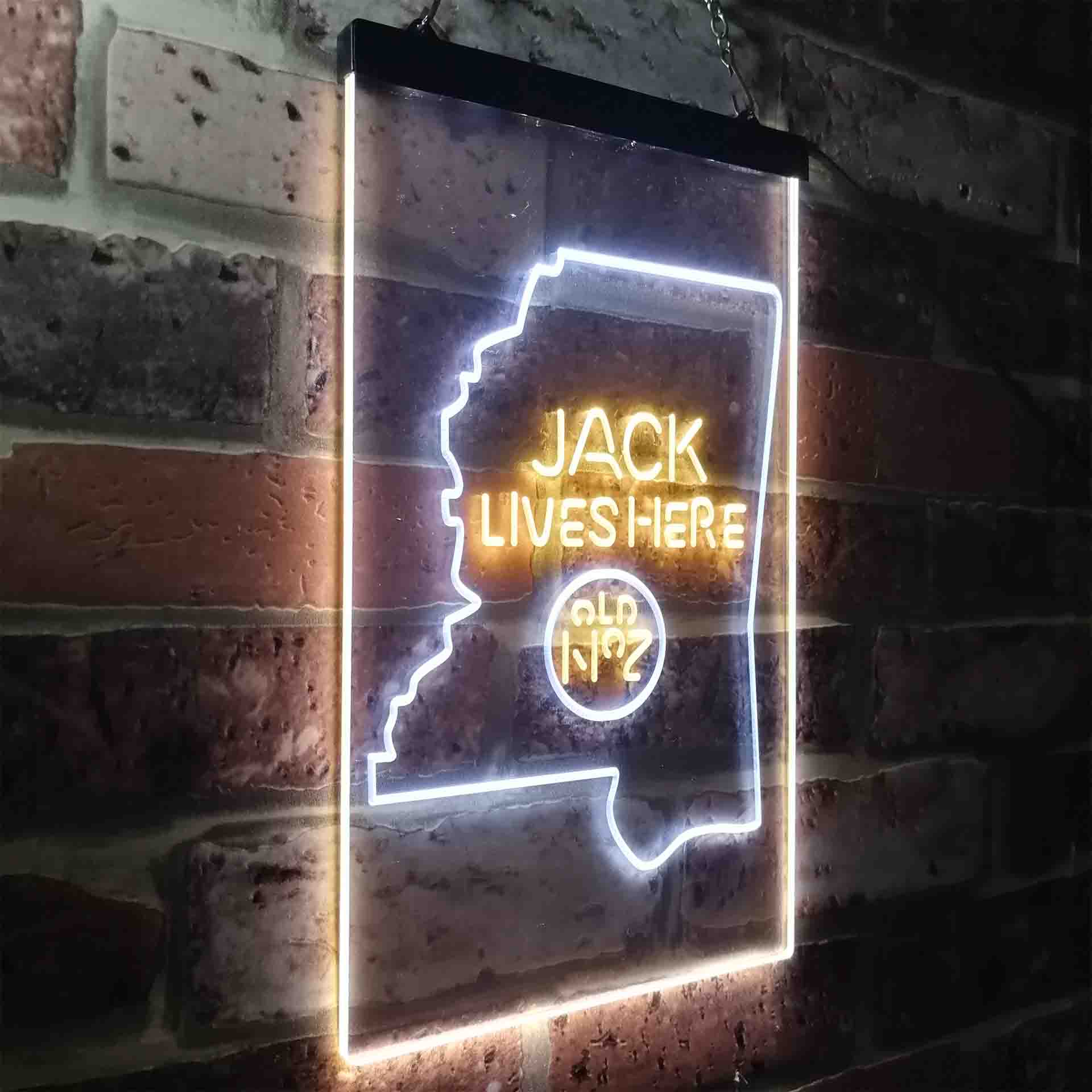 Mississippi Jack Lives Here Neon LED Sign