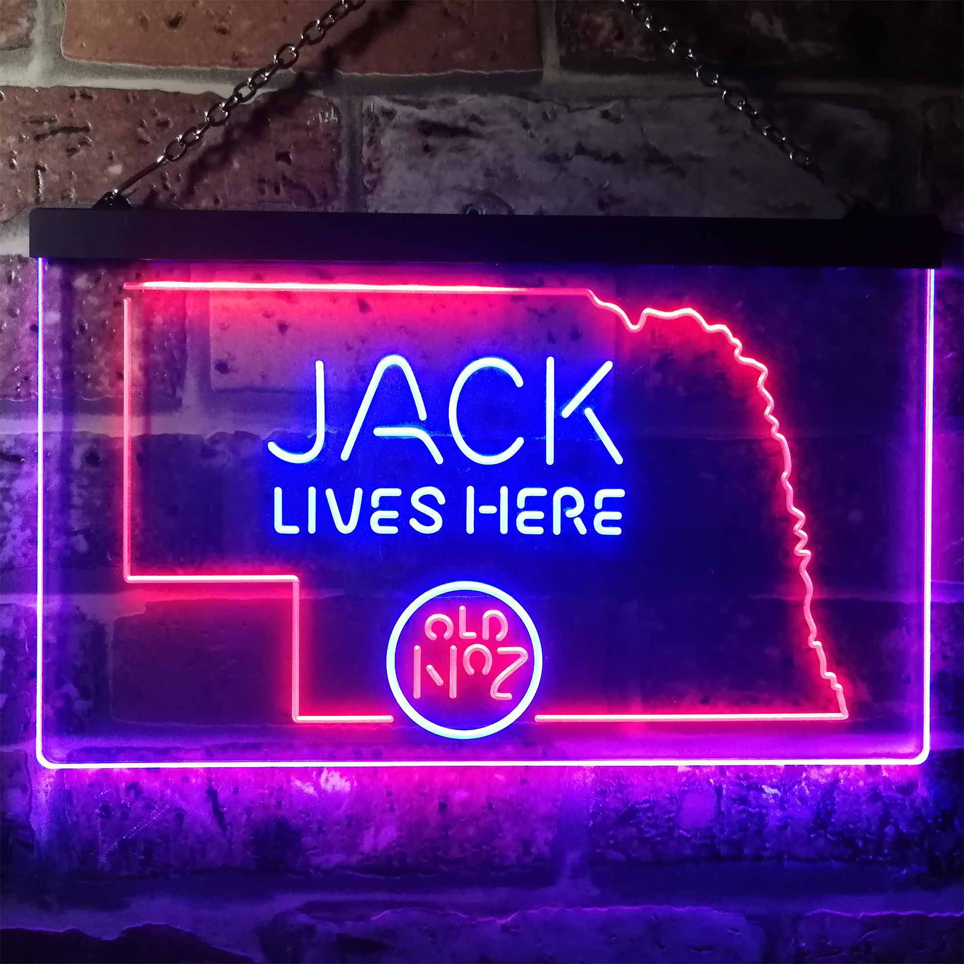 Nebraska Jack Lives Here Man Cave Led Neon Light Decoration Gifts Neon LED Sign