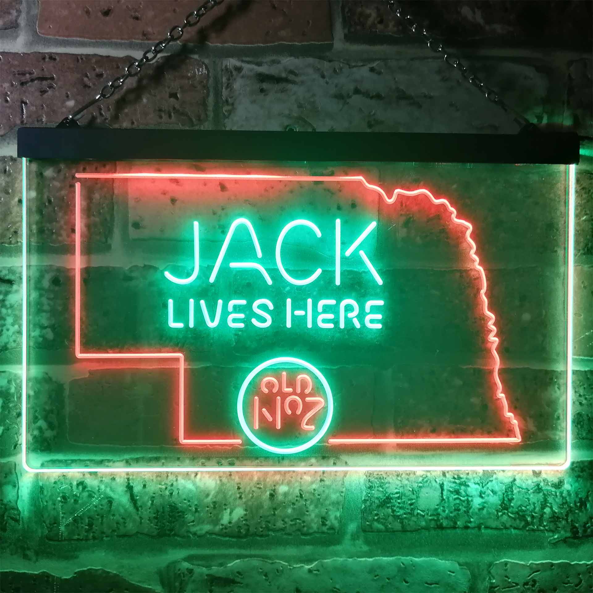 Nebraska Jack Lives Here Man Cave Led Neon Light Decoration Gifts Neon LED Sign