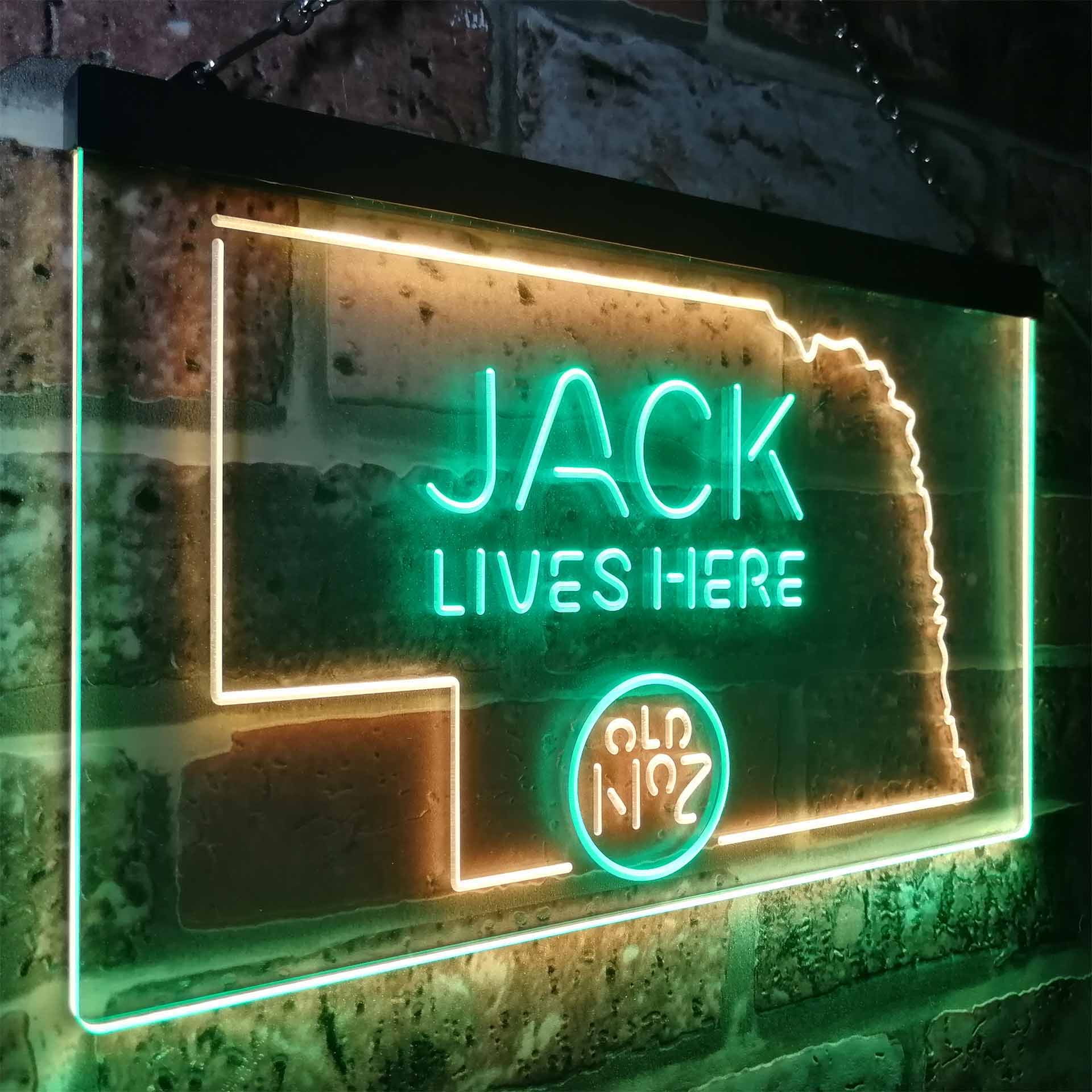 Nebraska Jack Lives Here Man Cave Led Neon Light Decoration Gifts Neon LED Sign