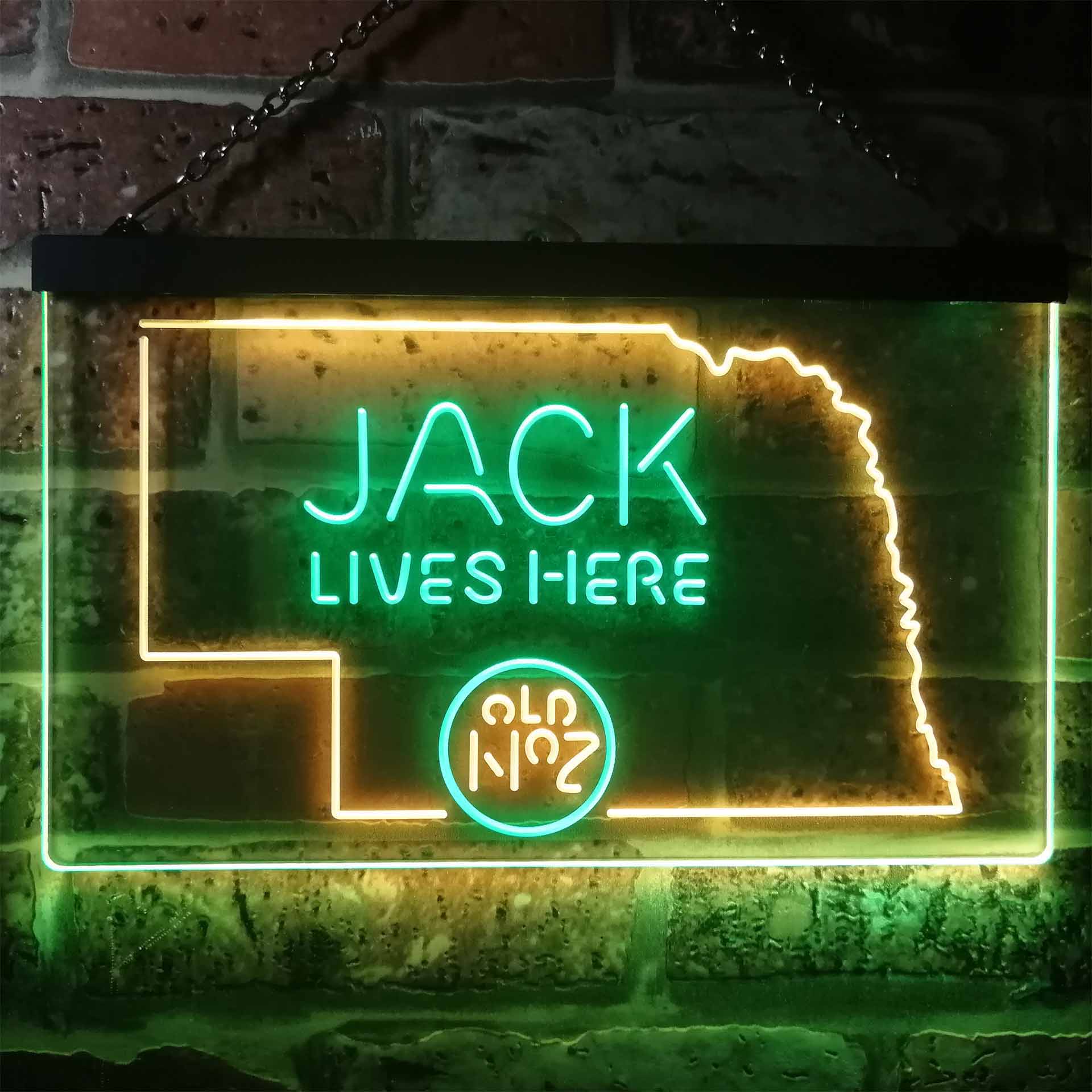 Nebraska Jack Lives Here Man Cave Led Neon Light Decoration Gifts Neon LED Sign