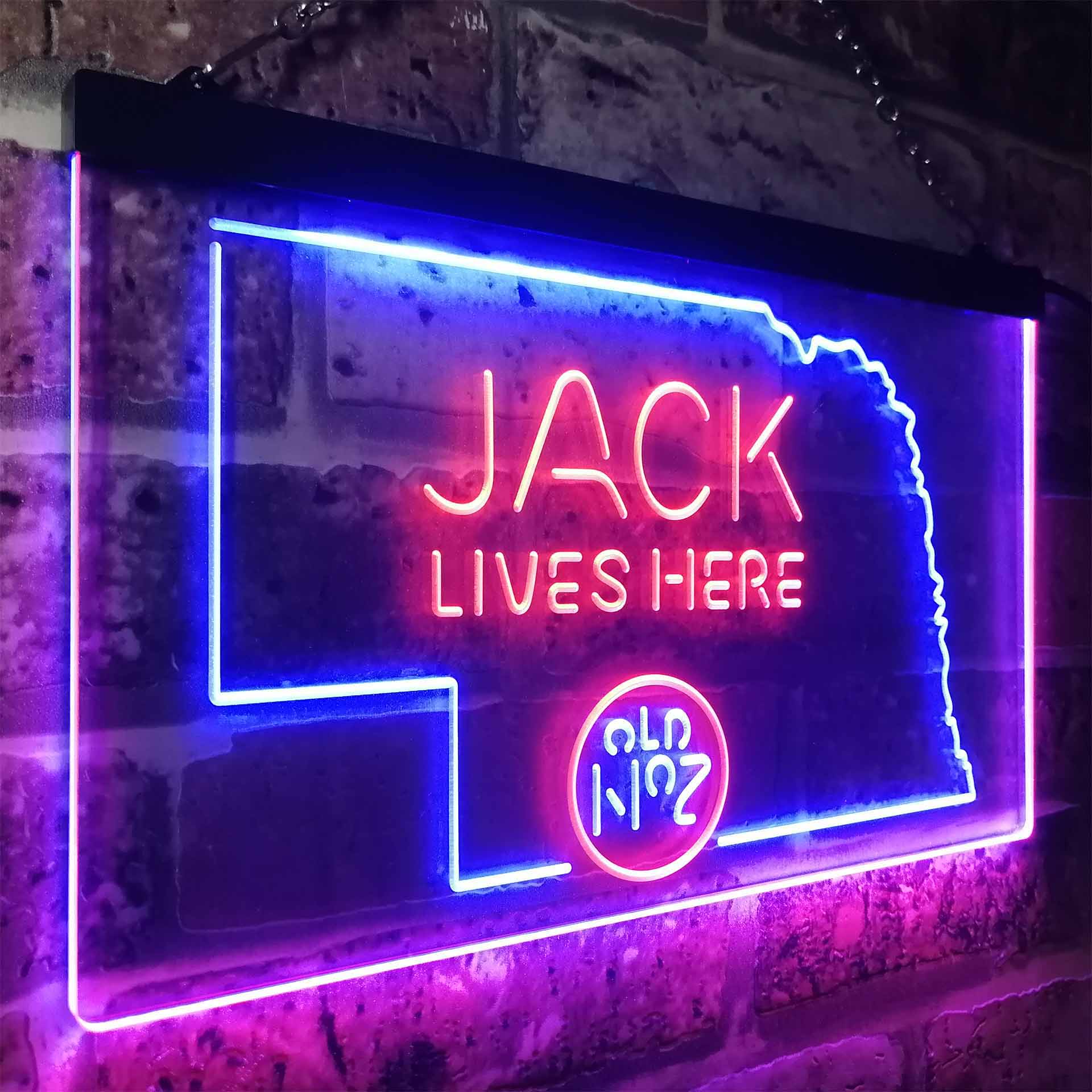 Nebraska Jack Lives Here Man Cave Led Neon Light Decoration Gifts Neon LED Sign