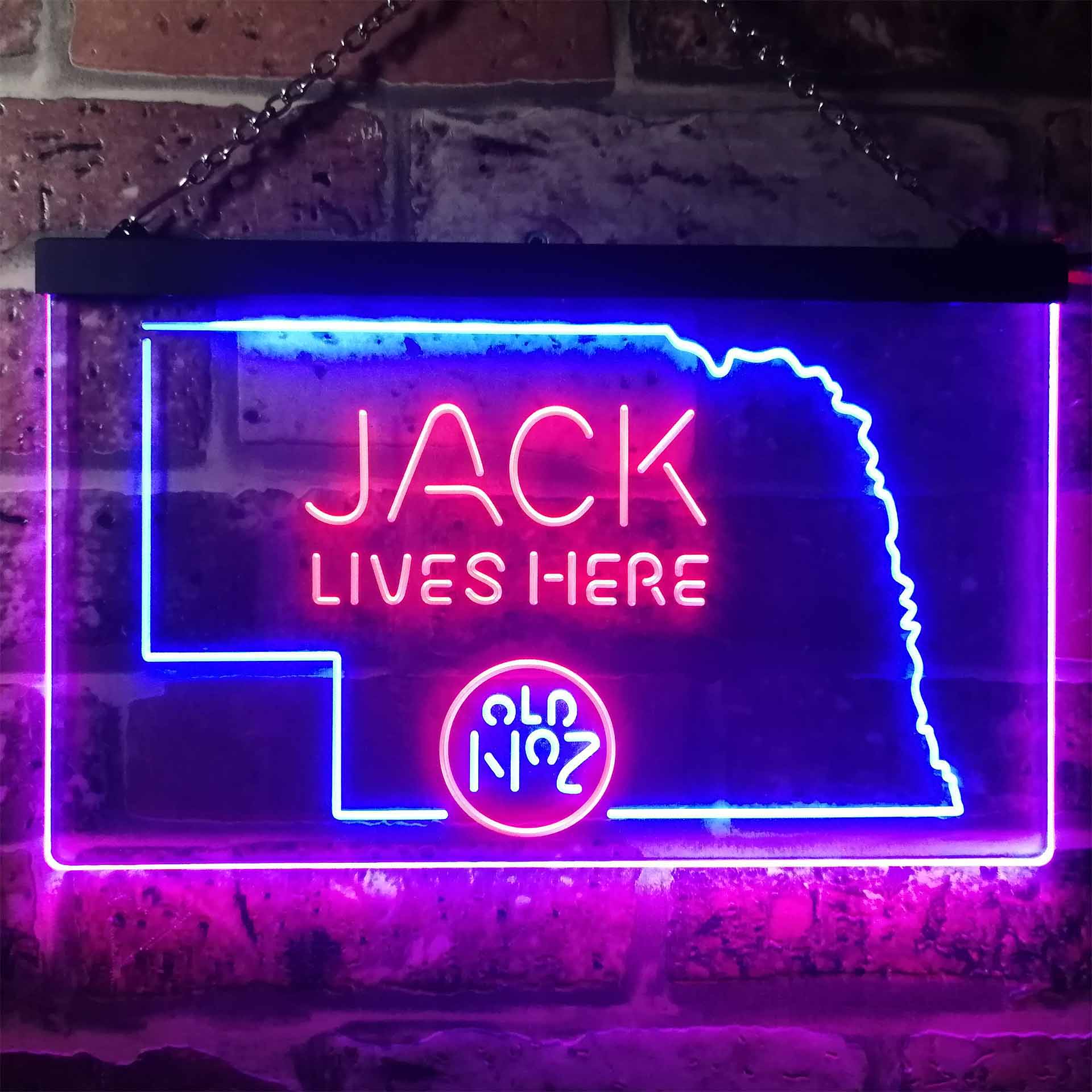 Nebraska Jack Lives Here Man Cave Led Neon Light Decoration Gifts Neon LED Sign