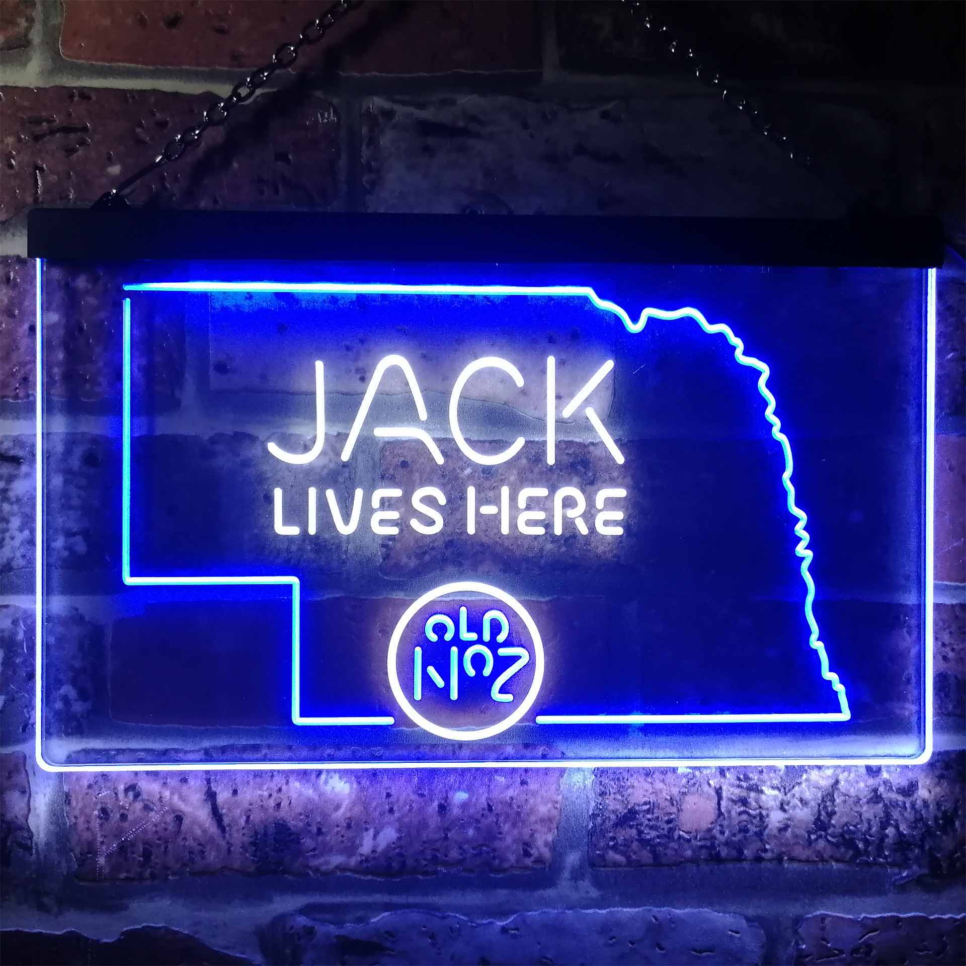 Nebraska Jack Lives Here Man Cave Led Neon Light Decoration Gifts Neon LED Sign