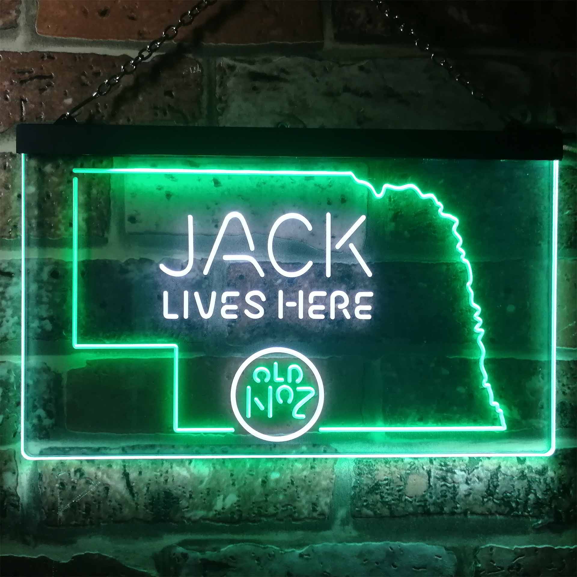 Nebraska Jack Lives Here Man Cave Led Neon Light Decoration Gifts Neon LED Sign