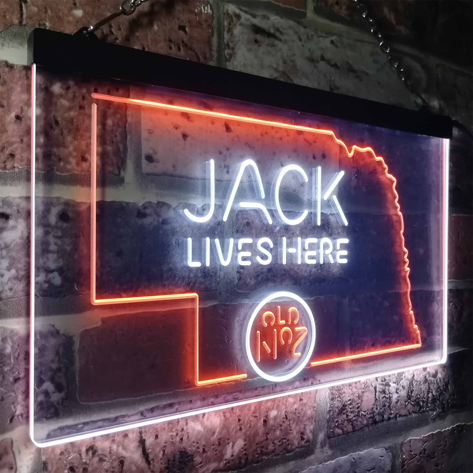 Nebraska Jack Lives Here Man Cave Led Neon Light Decoration Gifts Neon LED Sign