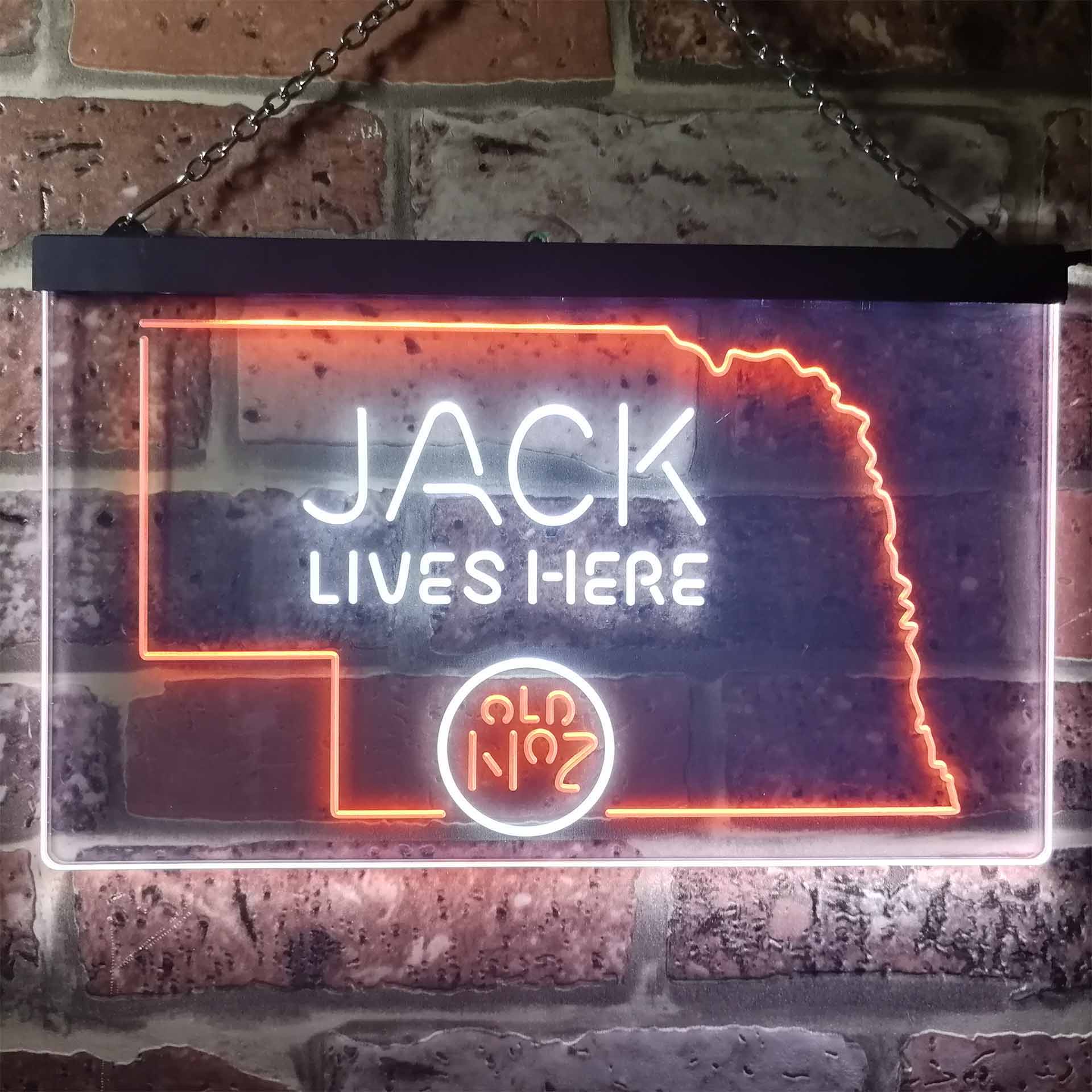 Nebraska Jack Lives Here Man Cave Led Neon Light Decoration Gifts Neon LED Sign