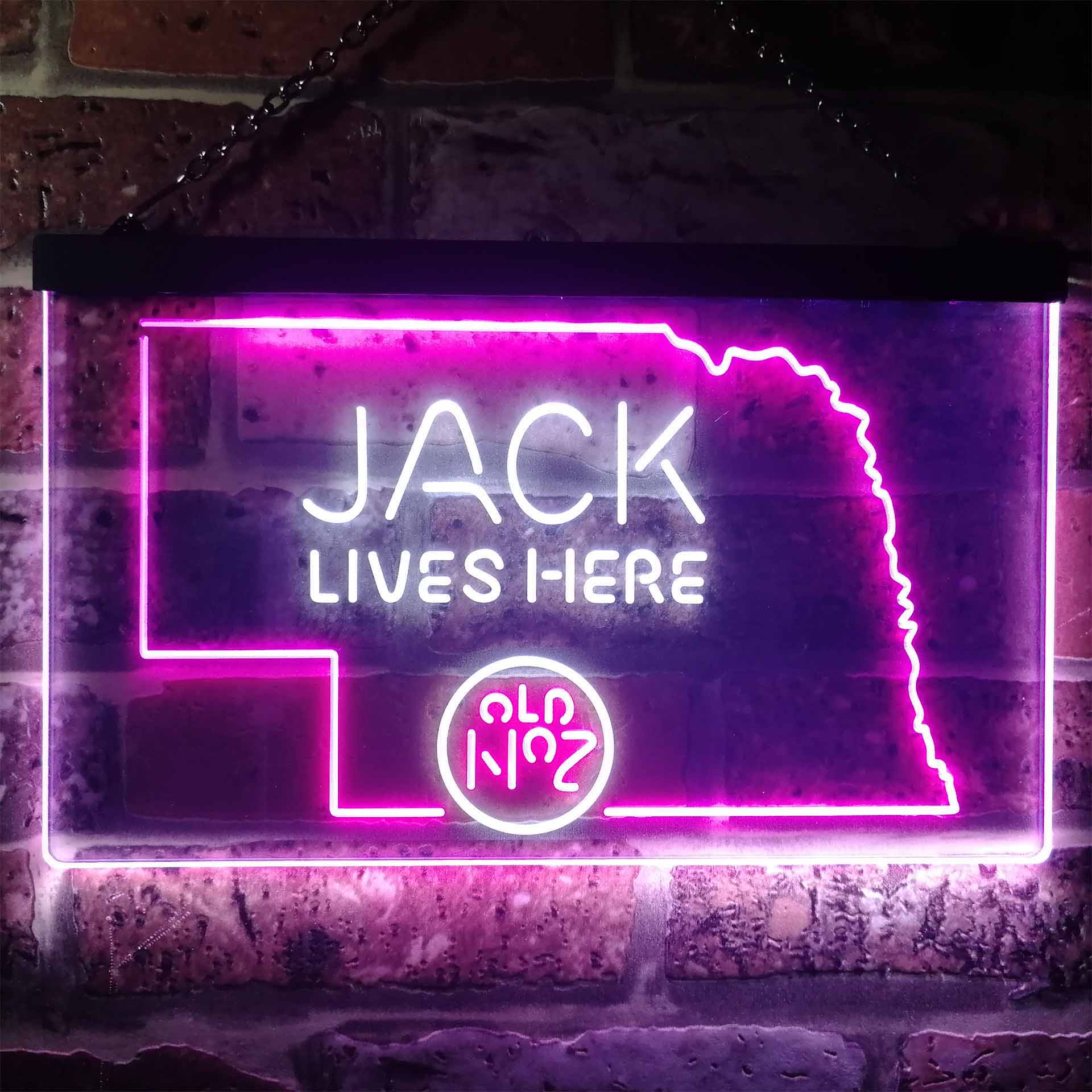 Nebraska Jack Lives Here Man Cave Led Neon Light Decoration Gifts Neon LED Sign