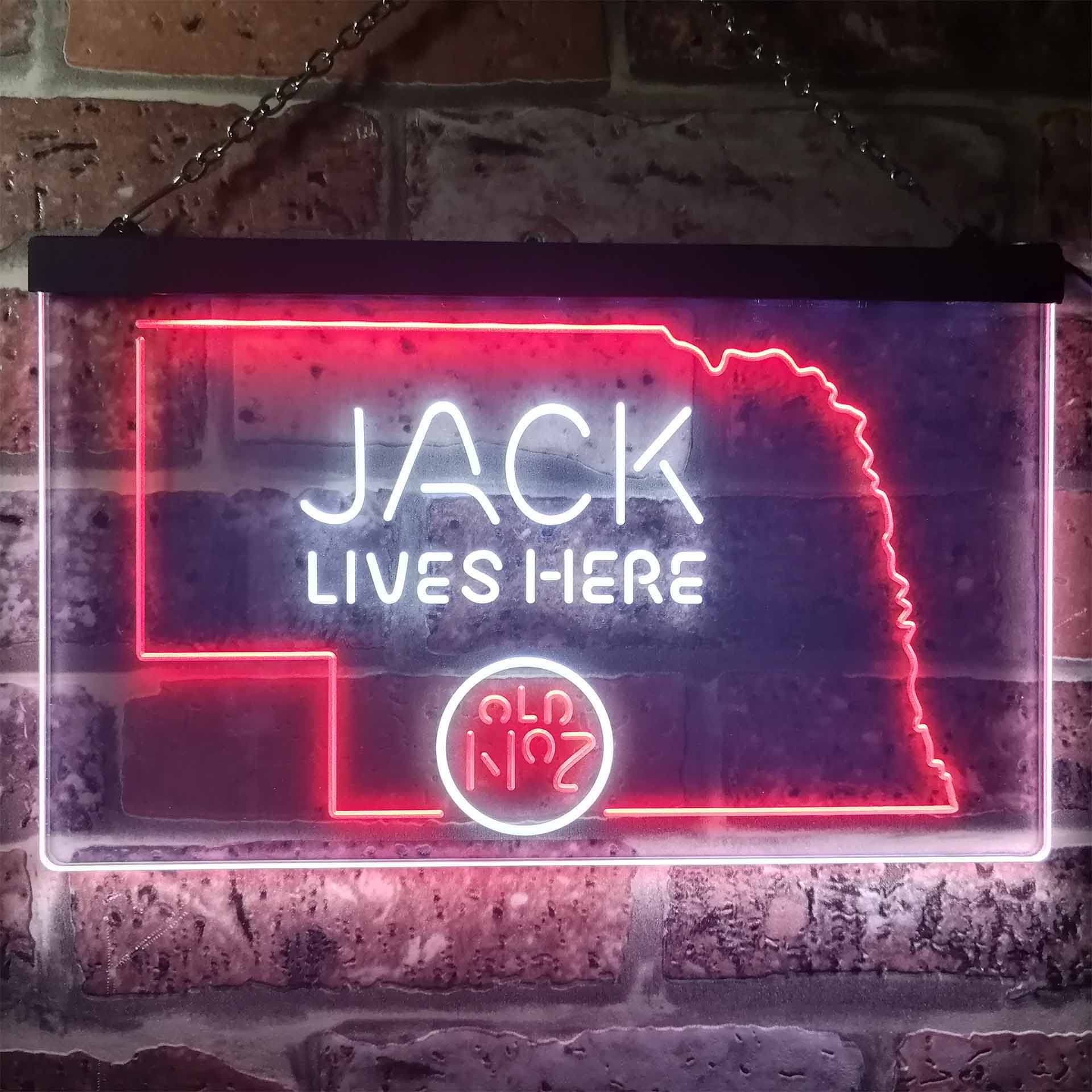 Nebraska Jack Lives Here Man Cave Led Neon Light Decoration Gifts Neon LED Sign