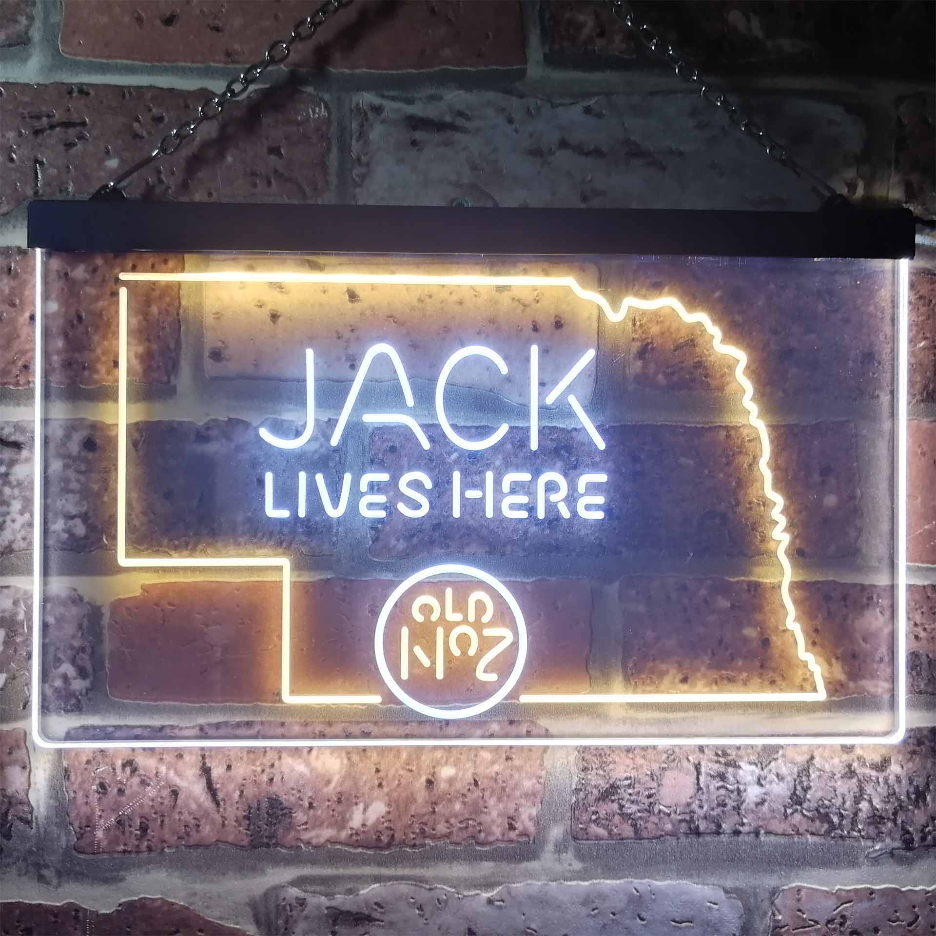 Nebraska Jack Lives Here Man Cave Led Neon Light Decoration Gifts Neon LED Sign