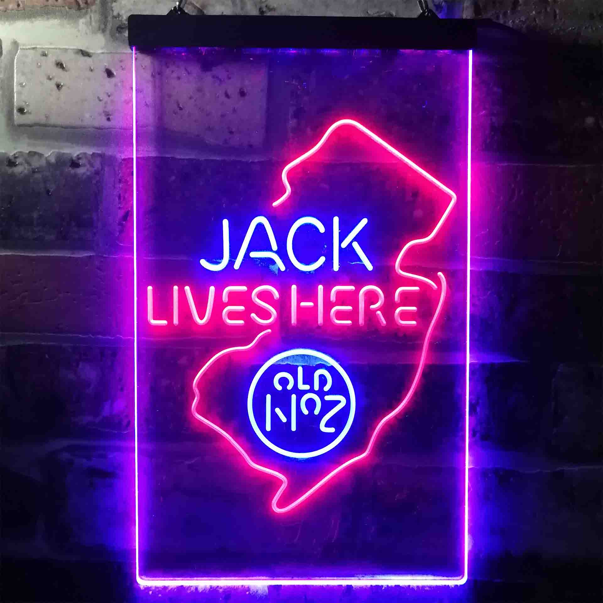 New Jersey Jack Lives Here Neon LED Sign