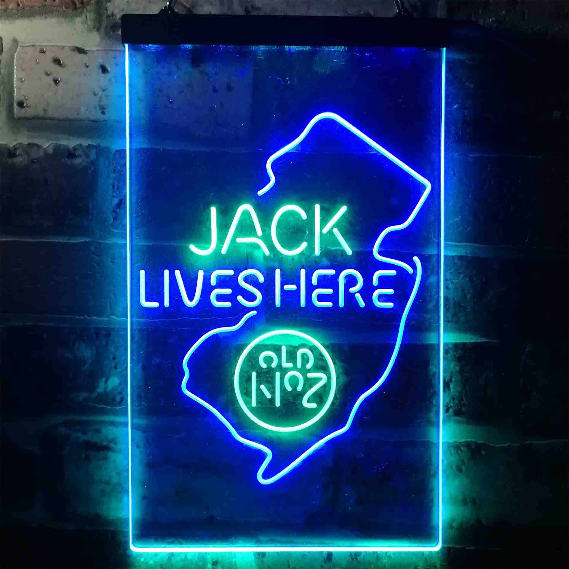 New Jersey Jack Lives Here Neon LED Sign