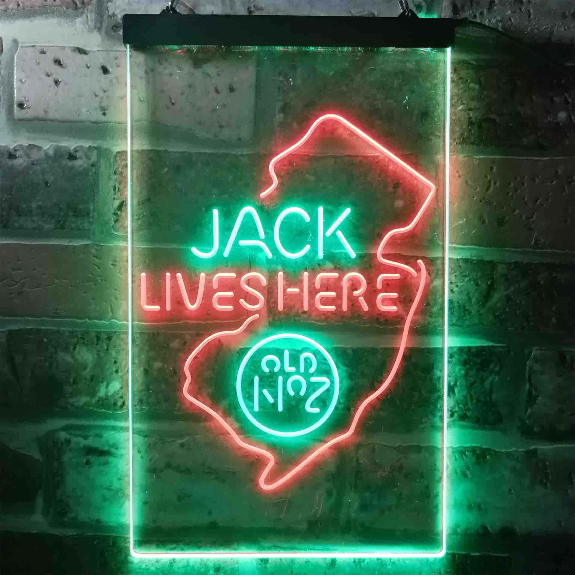 New Jersey Jack Lives Here Neon LED Sign