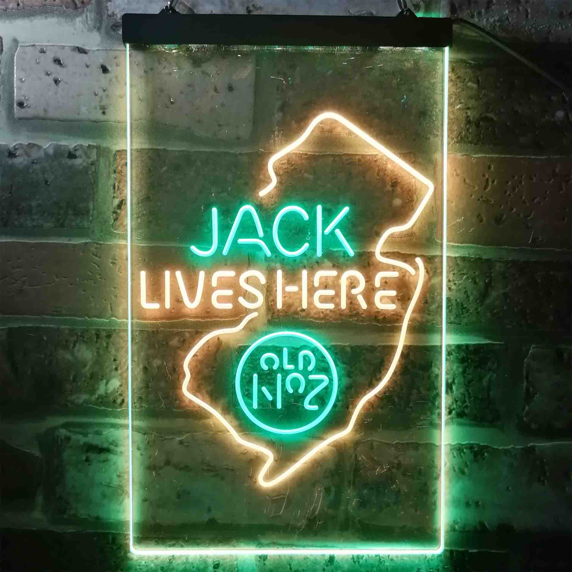 New Jersey Jack Lives Here Neon LED Sign