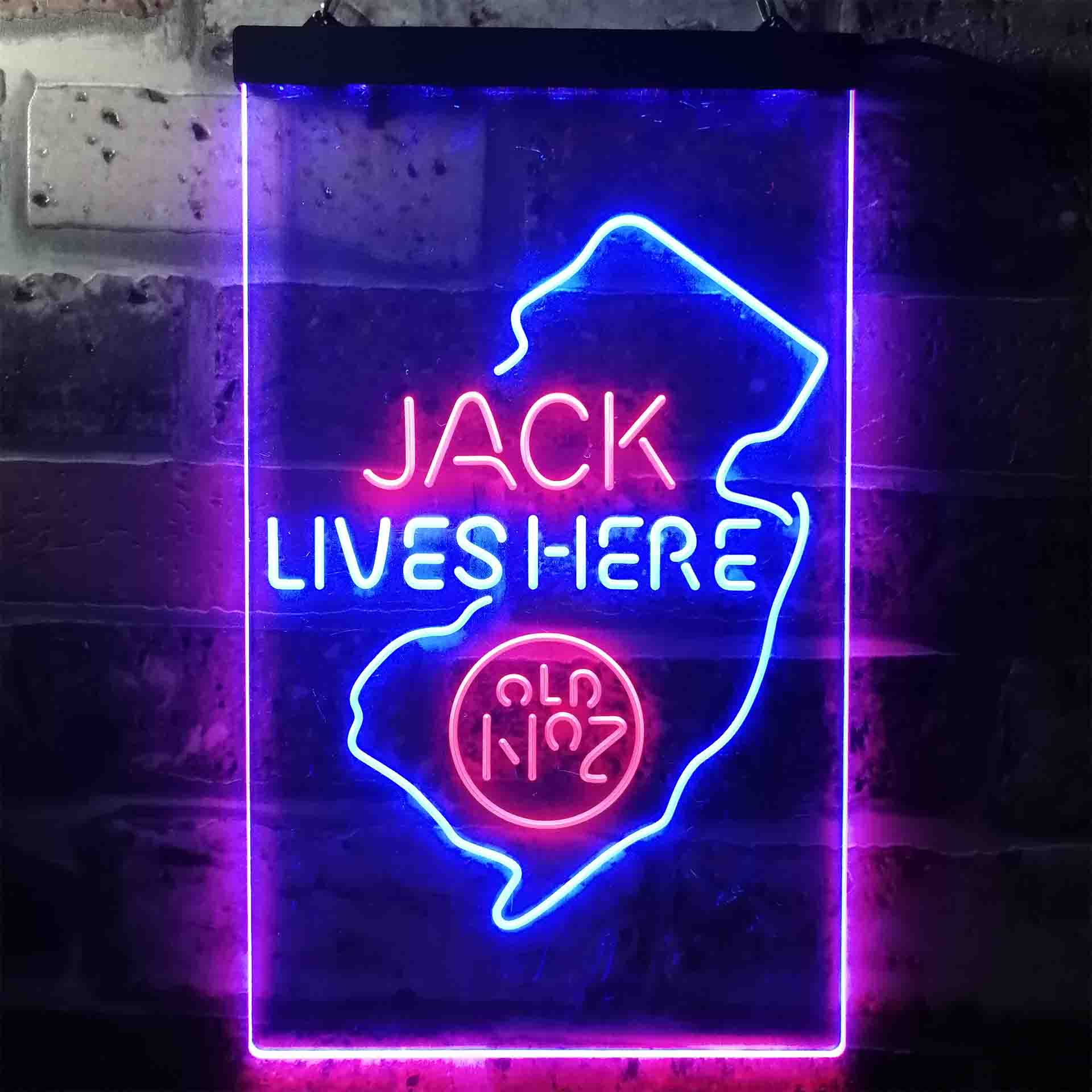 New Jersey Jack Lives Here Neon LED Sign