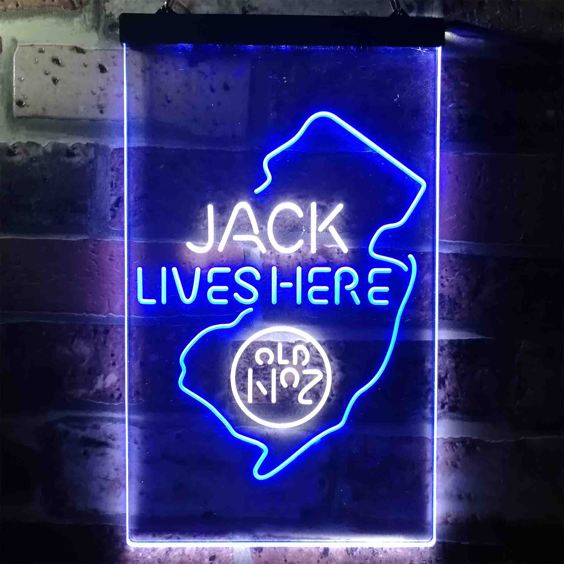 New Jersey Jack Lives Here Neon LED Sign