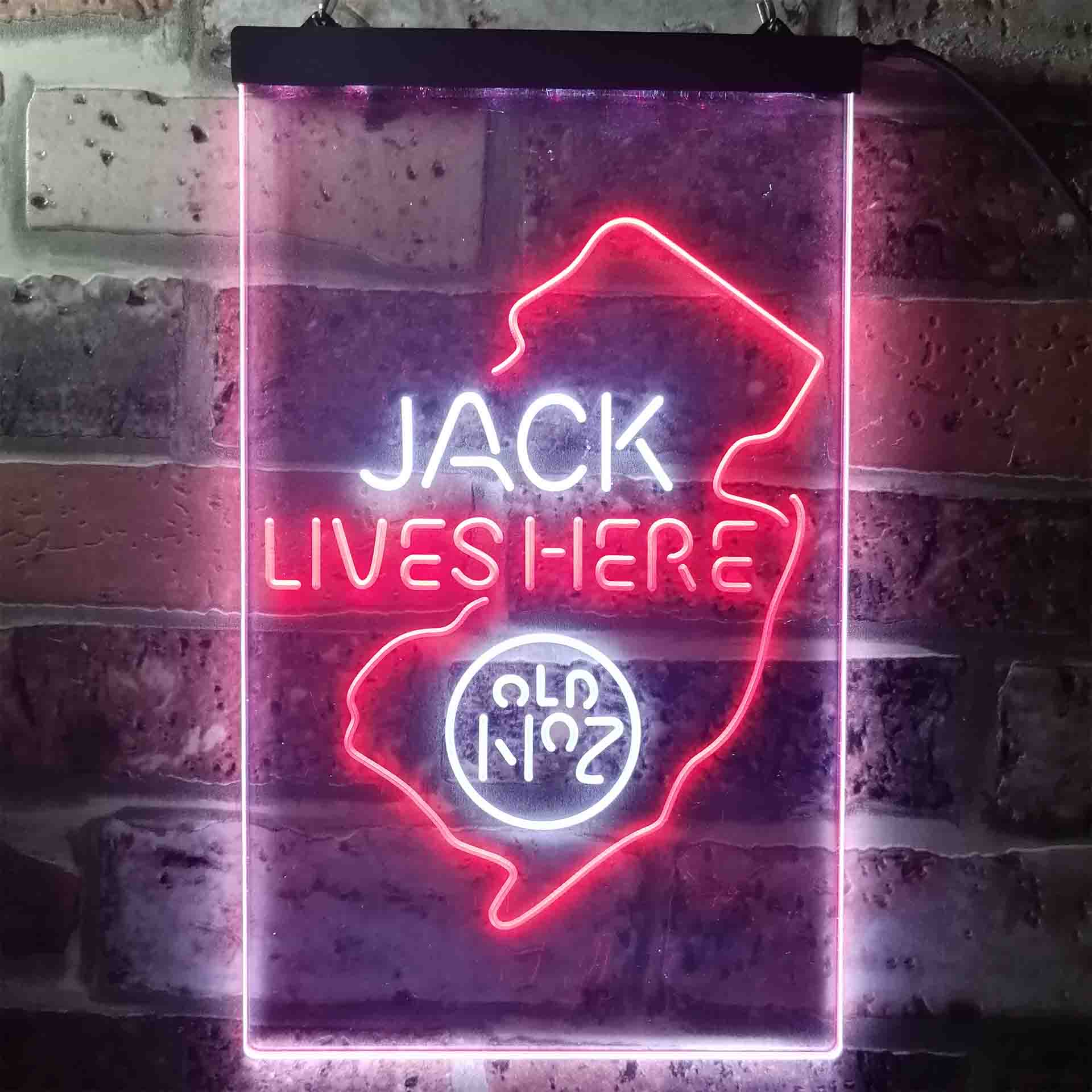 New Jersey Jack Lives Here Neon LED Sign