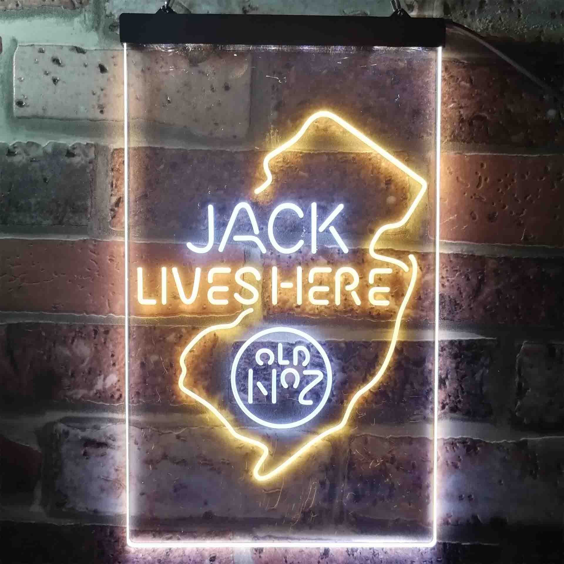 New Jersey Jack Lives Here Neon LED Sign