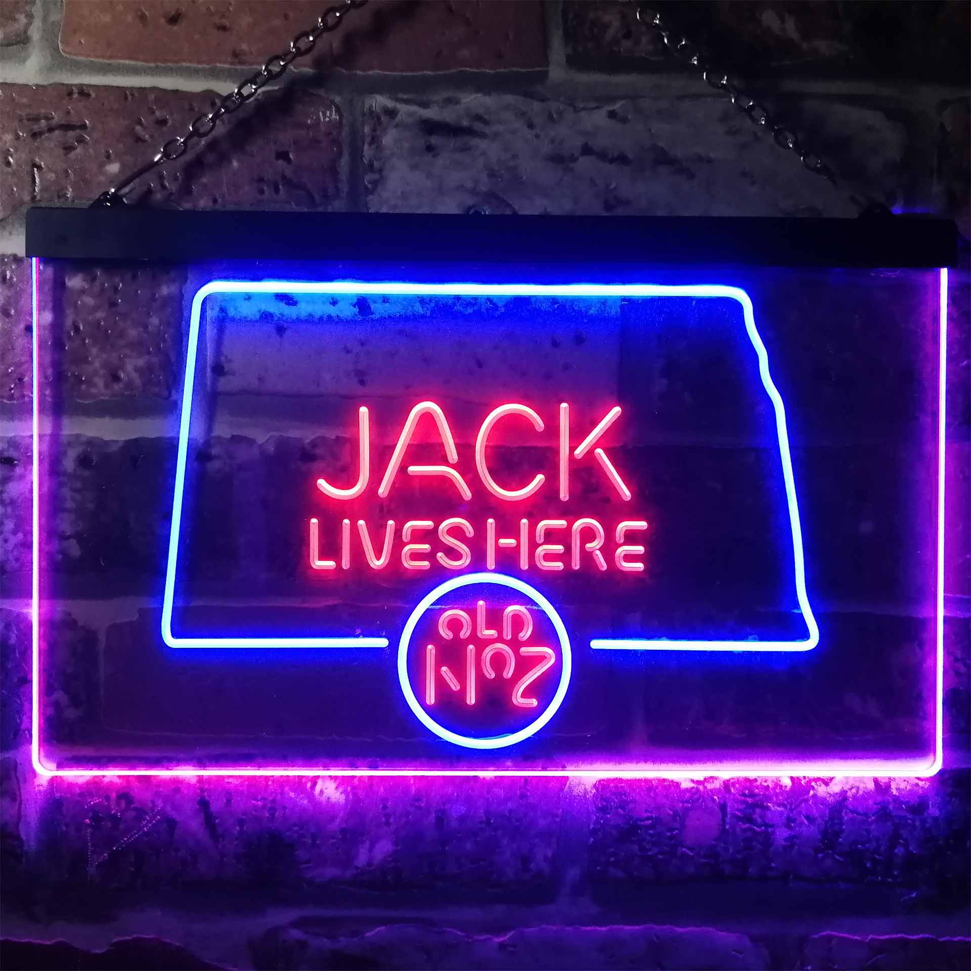 North Dakota Jack Lives Here Neon LED Sign